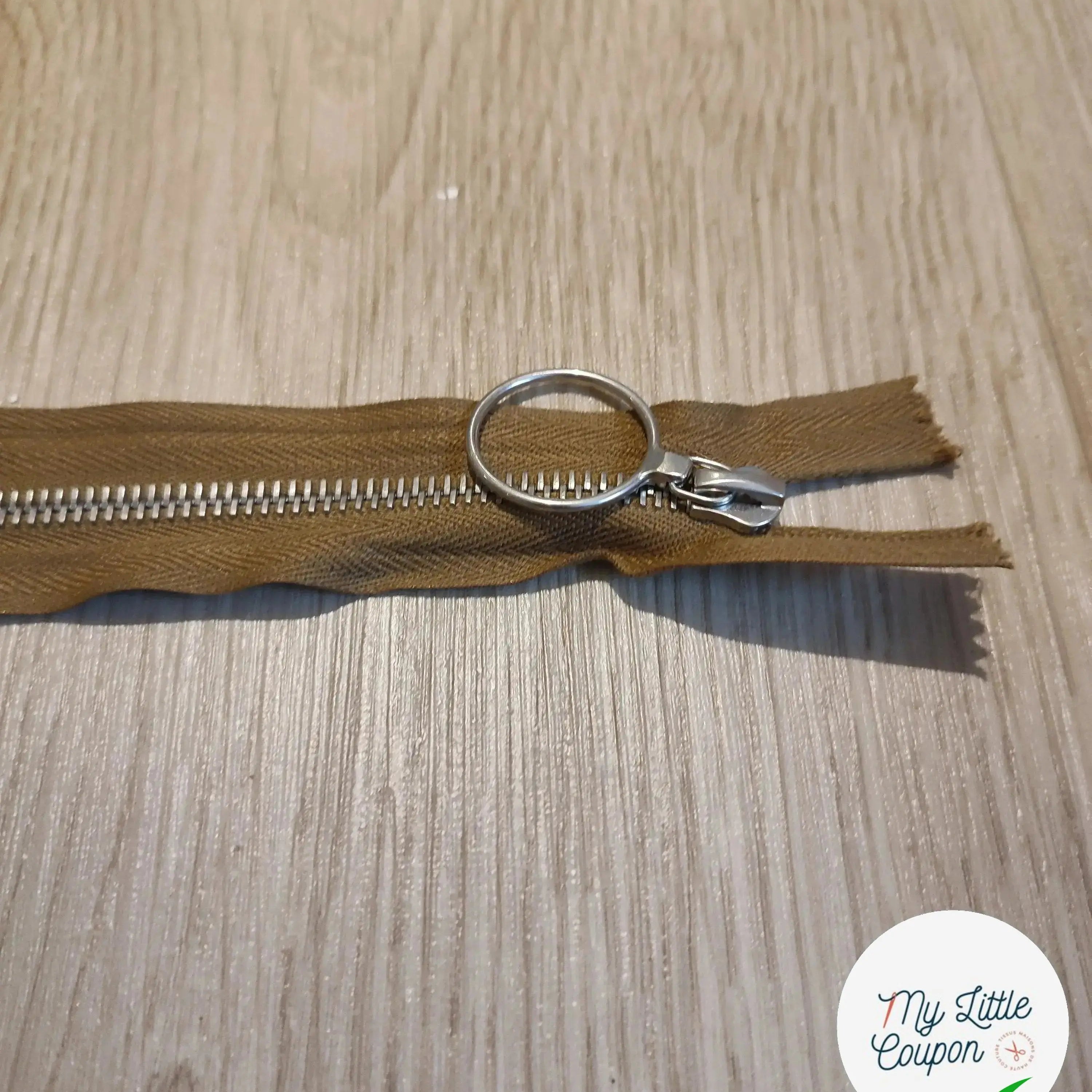 FERMETURE RIRI METAL NON SÉPARABLE 35CM MARRON CAFÉ M6 - My Little Coupon