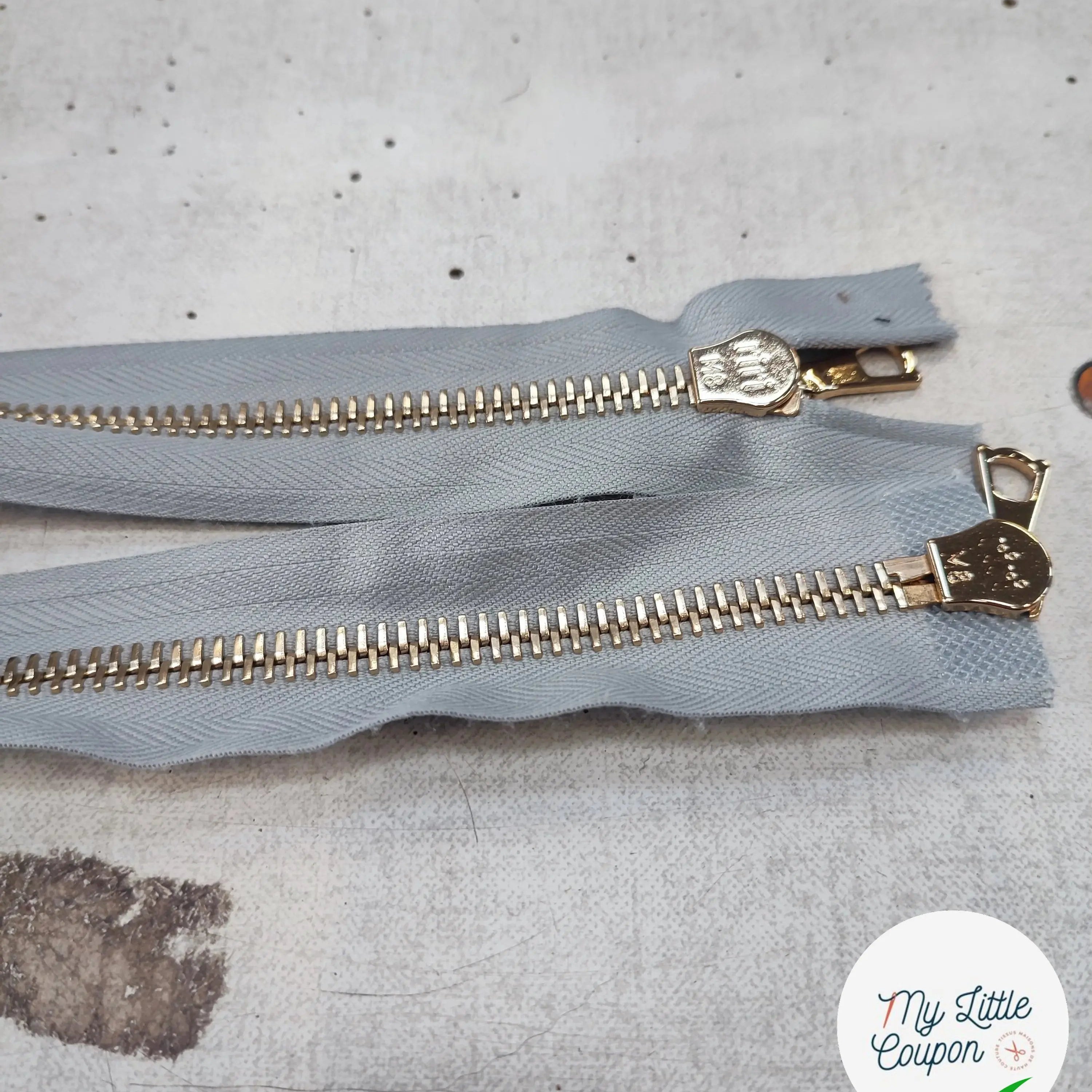 FERMETURE RIRI METAL SÉPARABLE 80CM GRIS CLAIR M8 - My Little Coupon