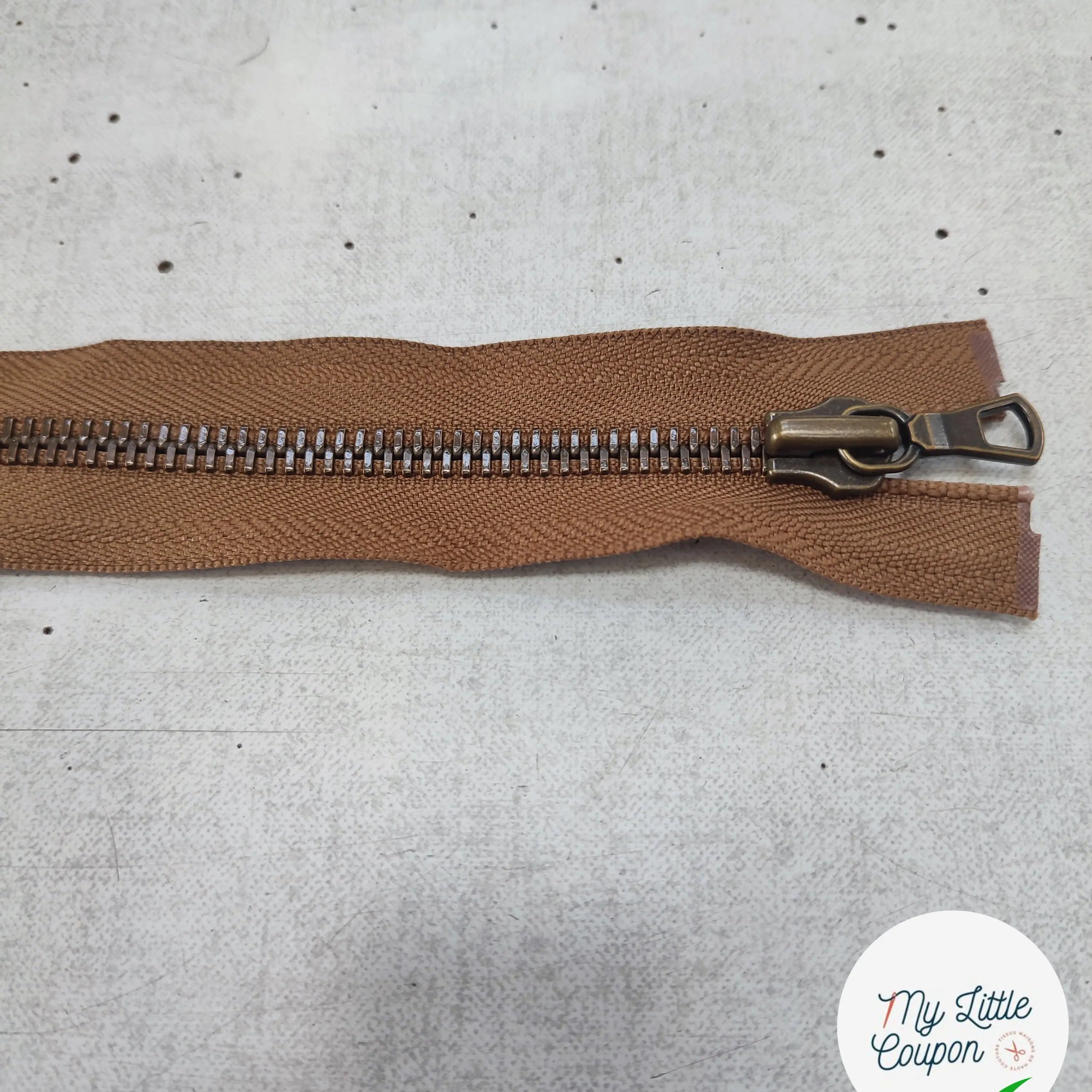 FERMETURE RIRI METAL SÉPARABLE 90CM MARRON CLAIR - My Little Coupon