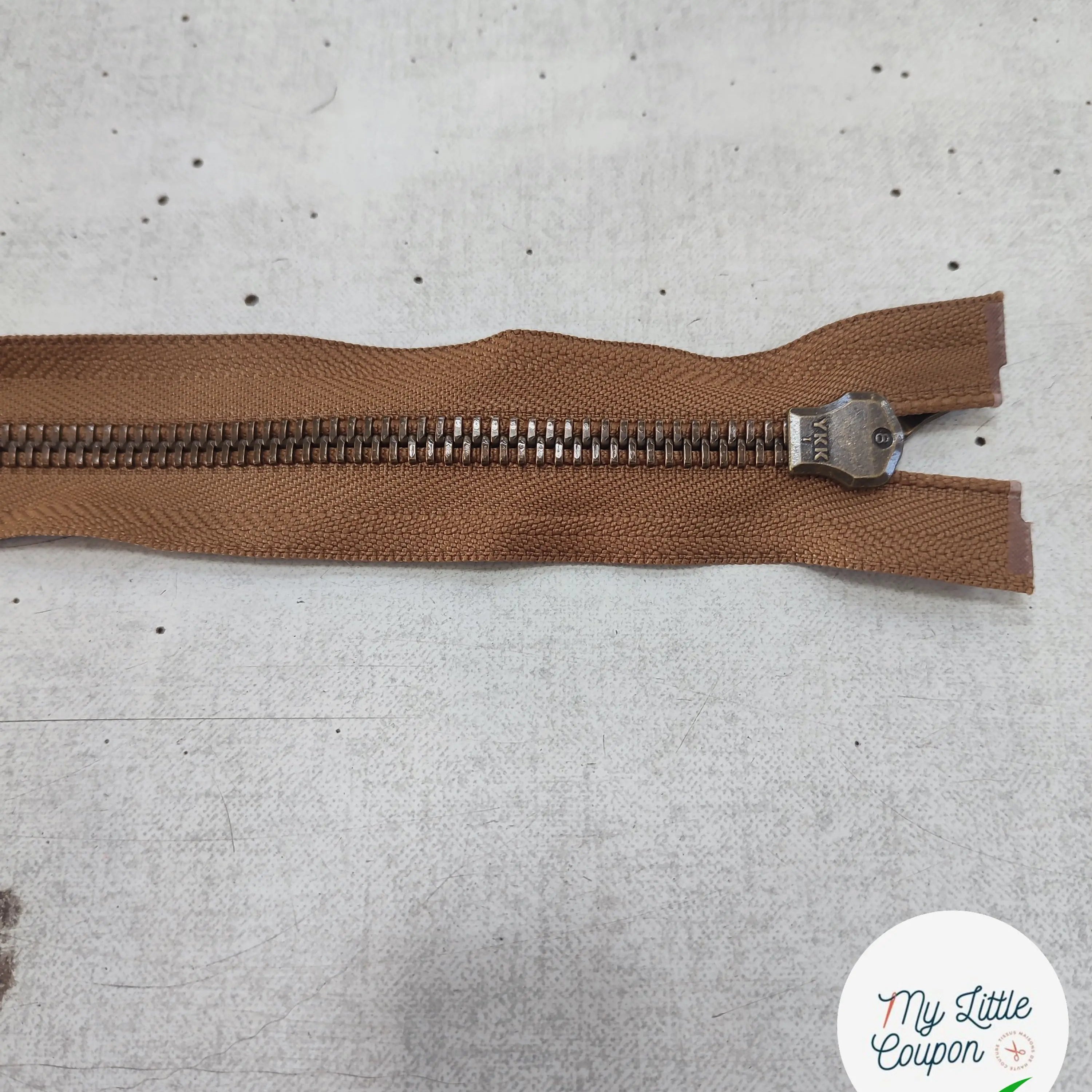 FERMETURE RIRI METAL SÉPARABLE 90CM MARRON CLAIR - My Little Coupon