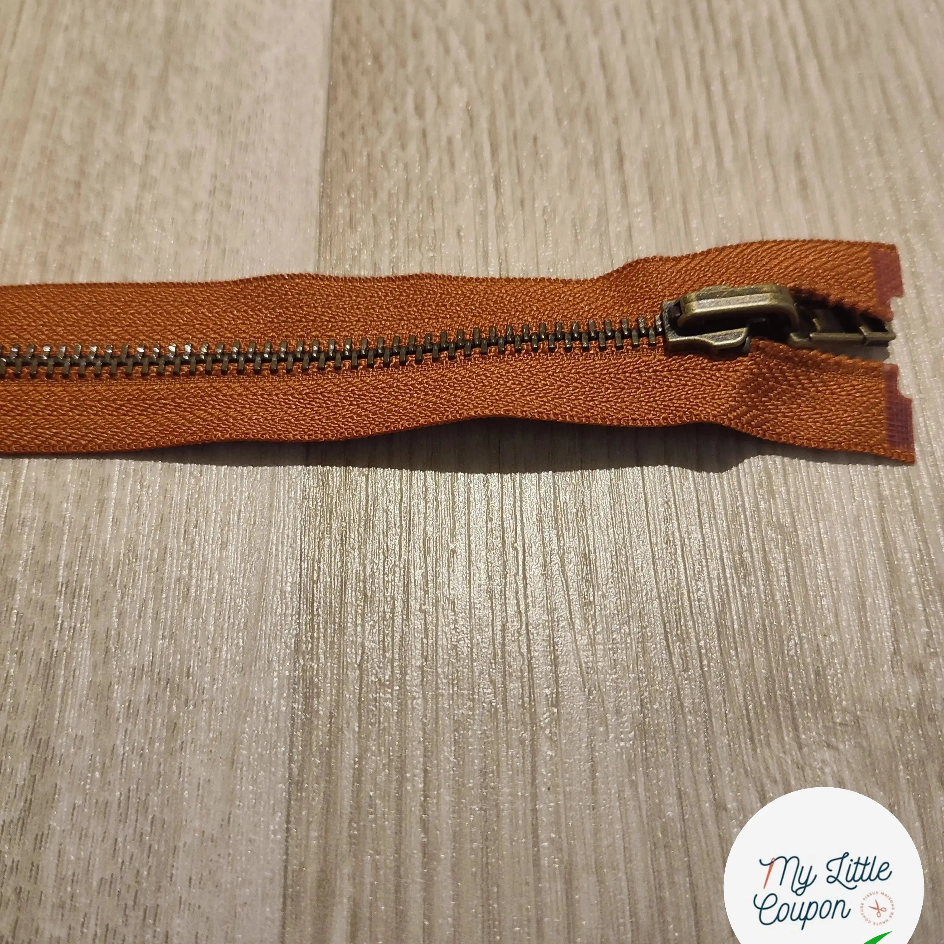 FERMETURE RIRI METAL SÉPARABLE 90CM MARRON NOISETTE - My Little Coupon