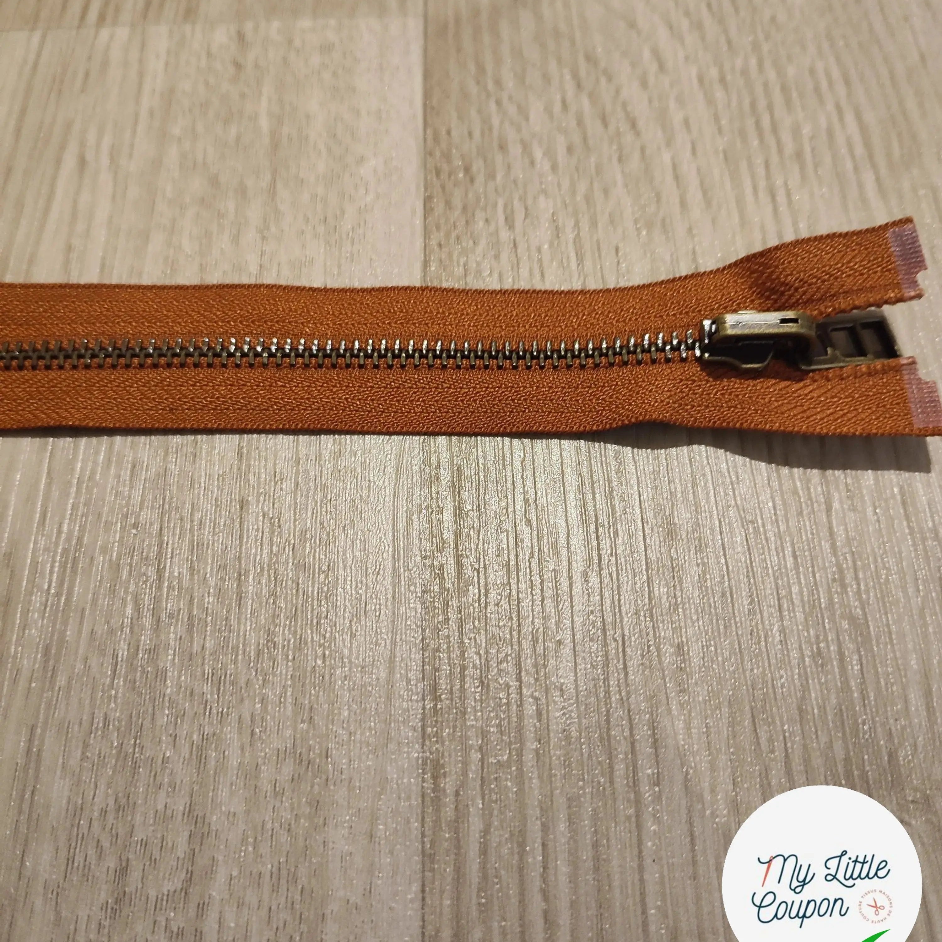 FERMETURE RIRI METAL SÉPARABLE 90CM MARRON NOISETTE - My Little Coupon