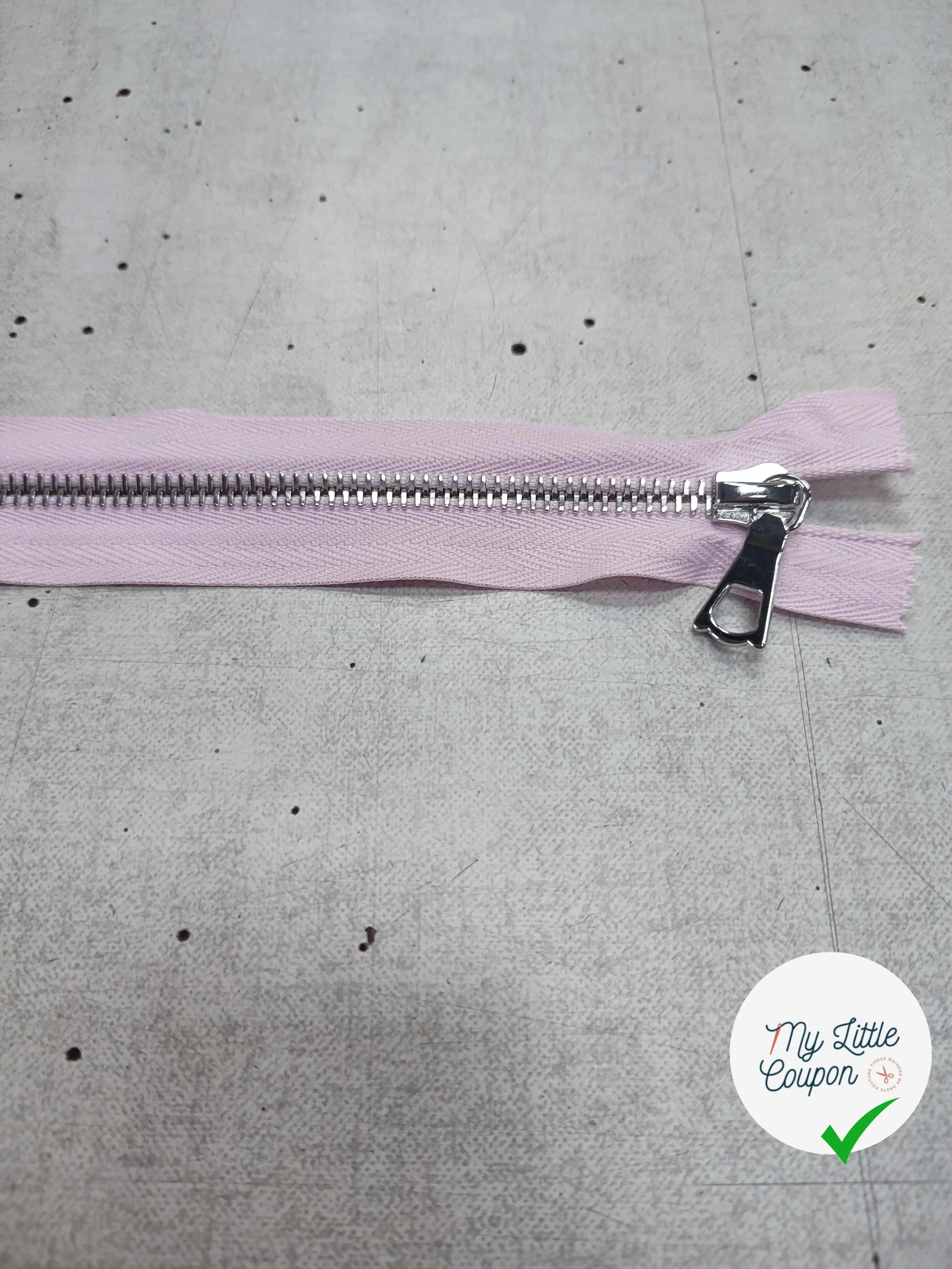 FERMETURE RIRI METAL SÉPARABLE 60CM ROSE M6 - My Little Coupon