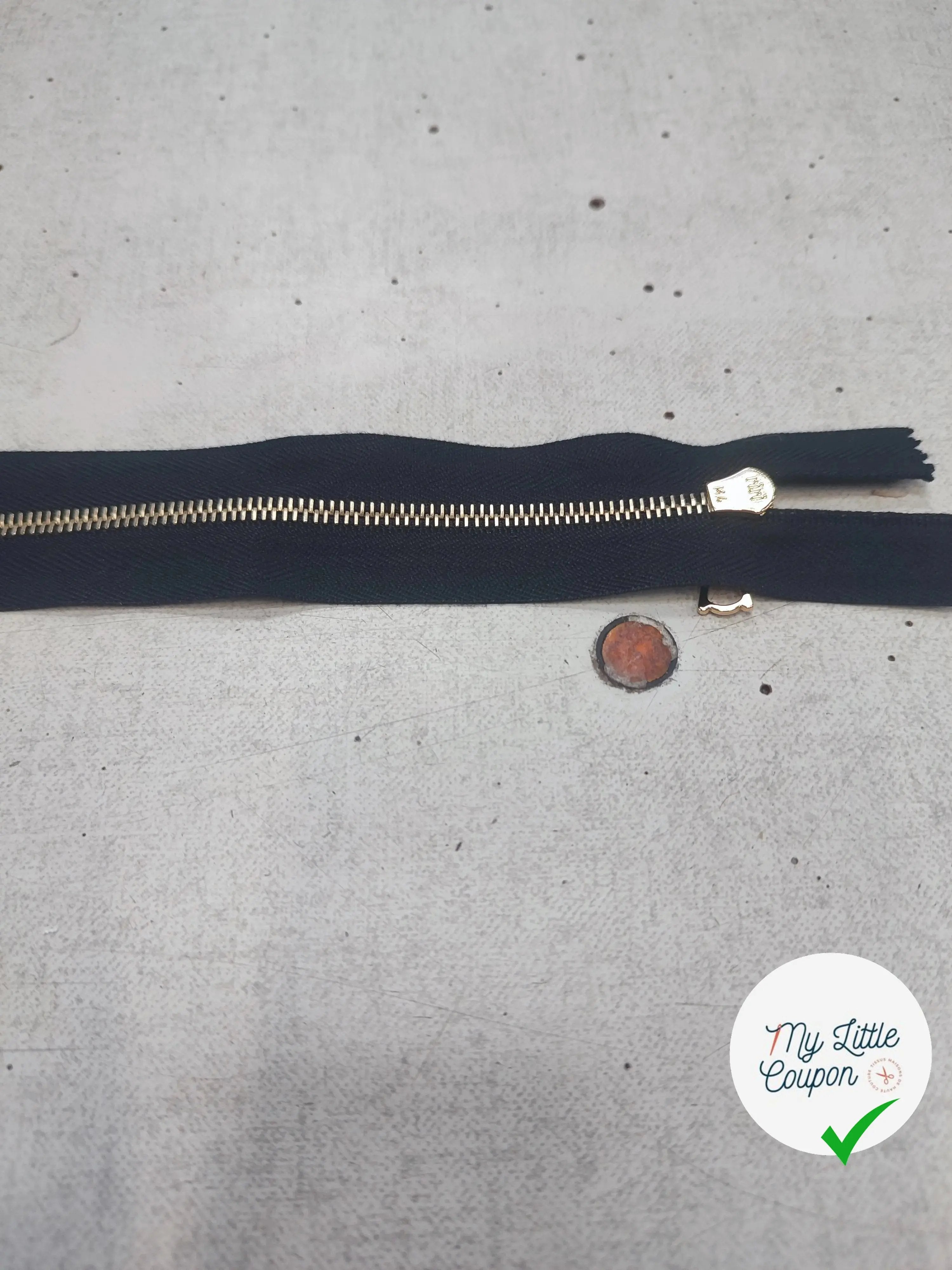 FERMETURE RIRI MÉTAL SÉPARABLE 125CM NOIR M4 - My Little Coupon