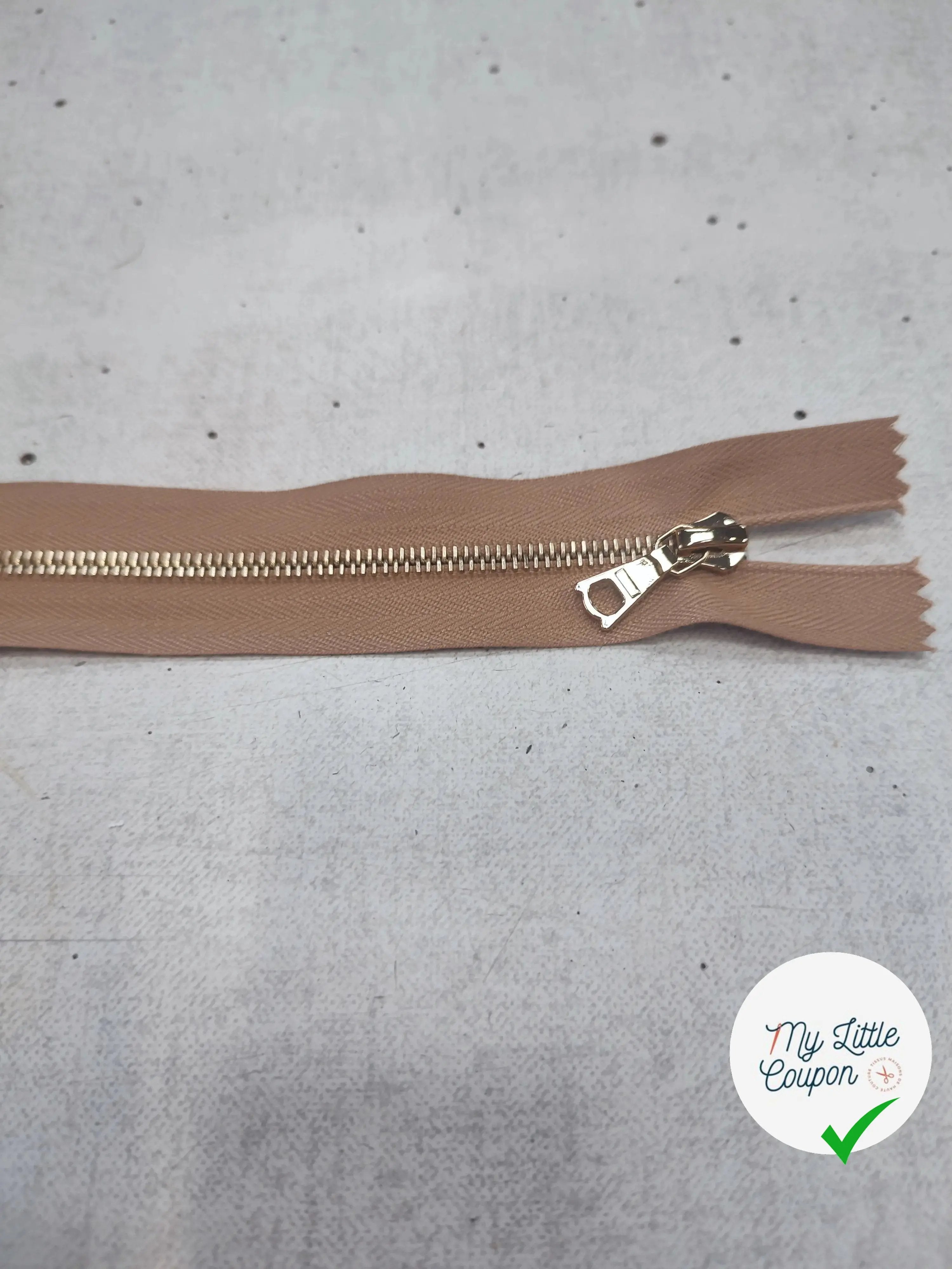 FERMETURE RIRI MÉTAL SÉPARABLE 60CM MARRON FONCÉ - My Little Coupon