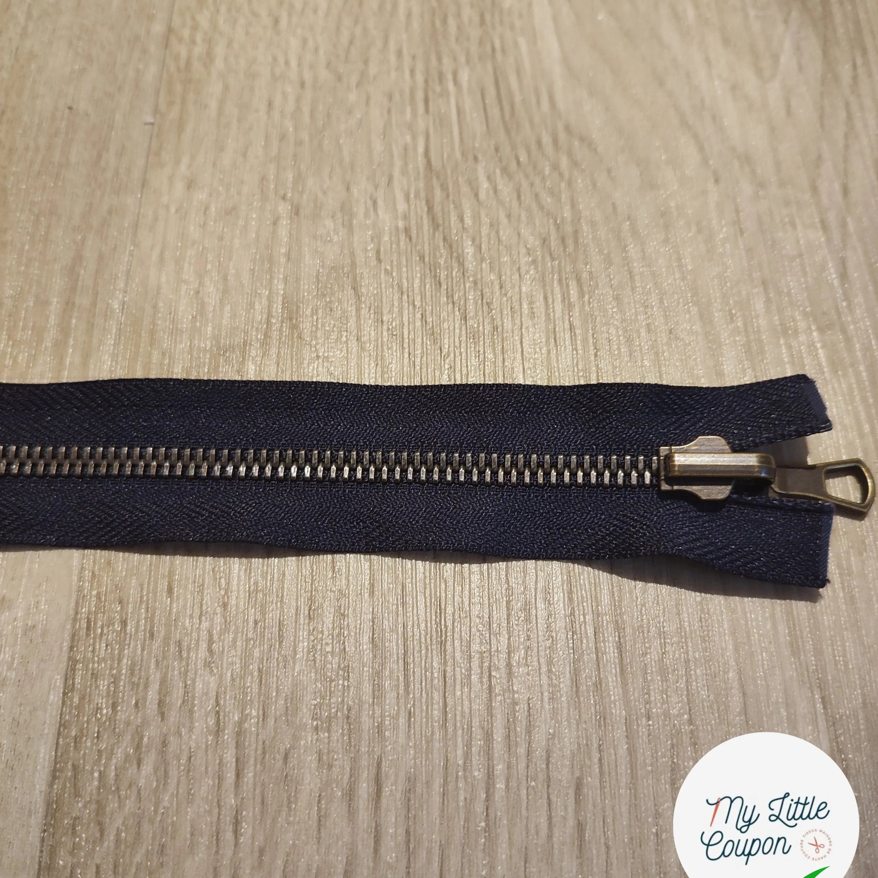 FERMETURE RIRI METAL SEPARABLE DOUBLE CHEMINS 60CM BLEUE NUIT - My Little Coupon