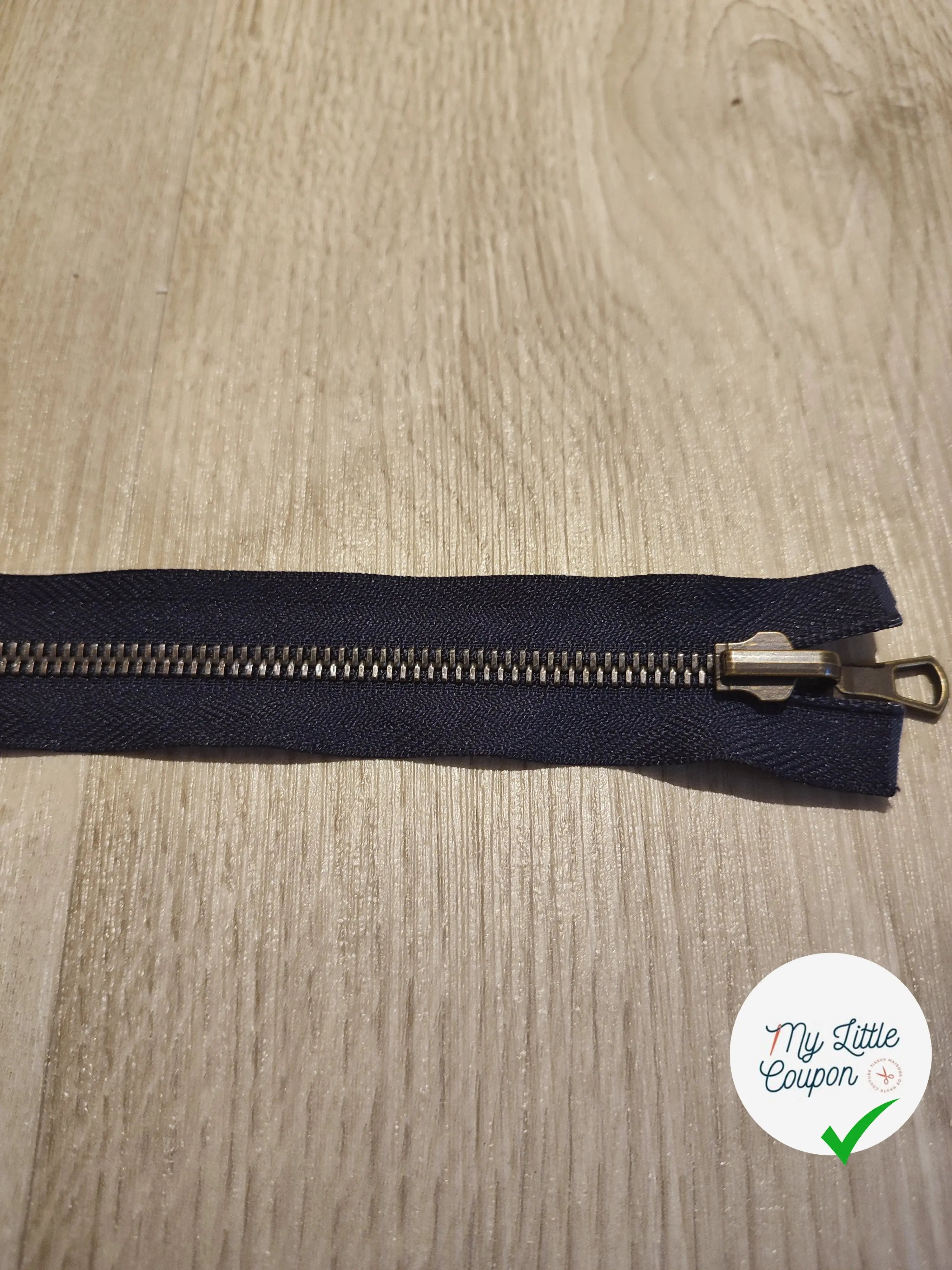 FERMETURE RIRI METAL SEPARABLE DOUBLE CHEMINS 60CM BLEUE NUIT - My Little Coupon