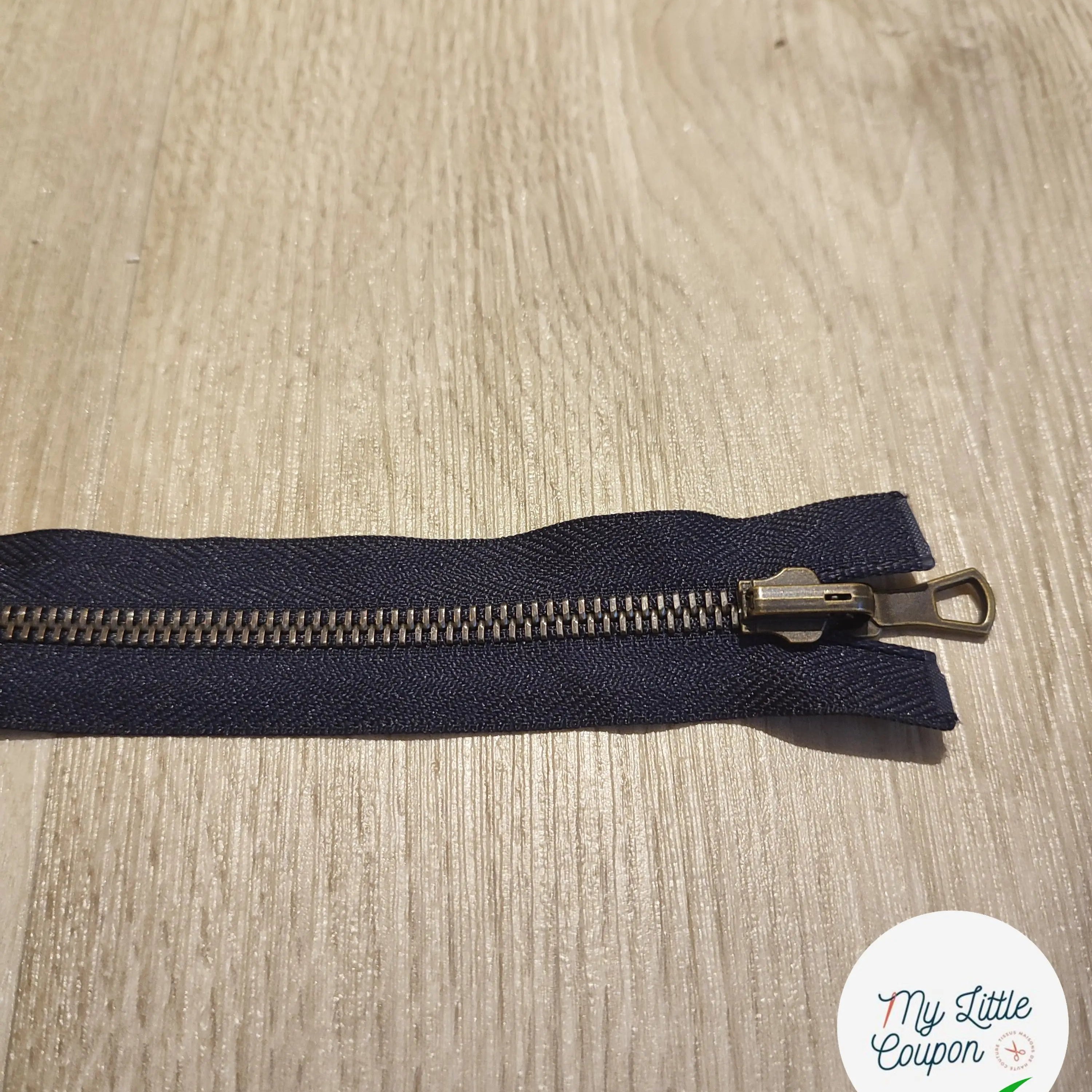 FERMETURE RIRI METAL SEPARABLE DOUBLE CHEMINS 60CM BLEUE NUIT - My Little Coupon