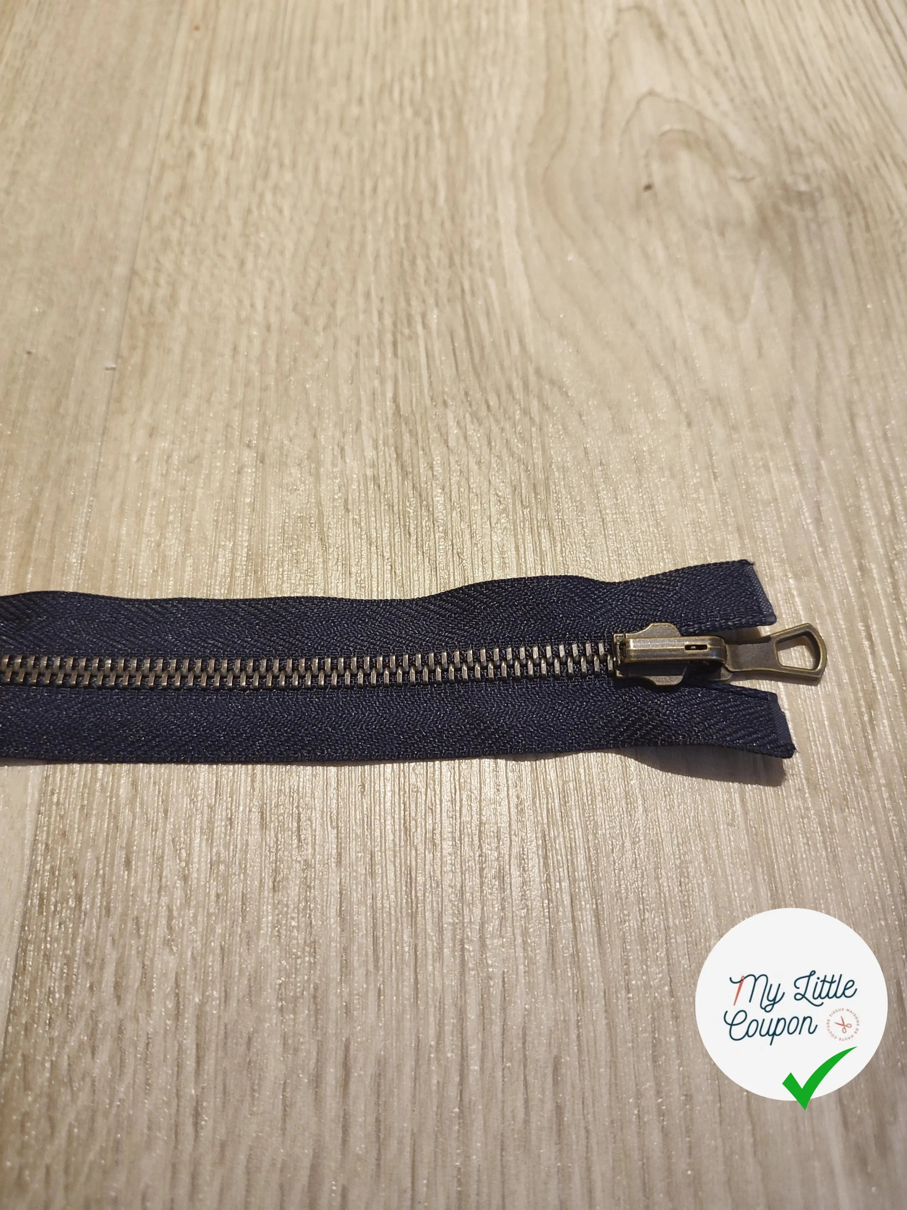 FERMETURE RIRI METAL SEPARABLE DOUBLE CHEMINS 60CM BLEUE NUIT - My Little Coupon