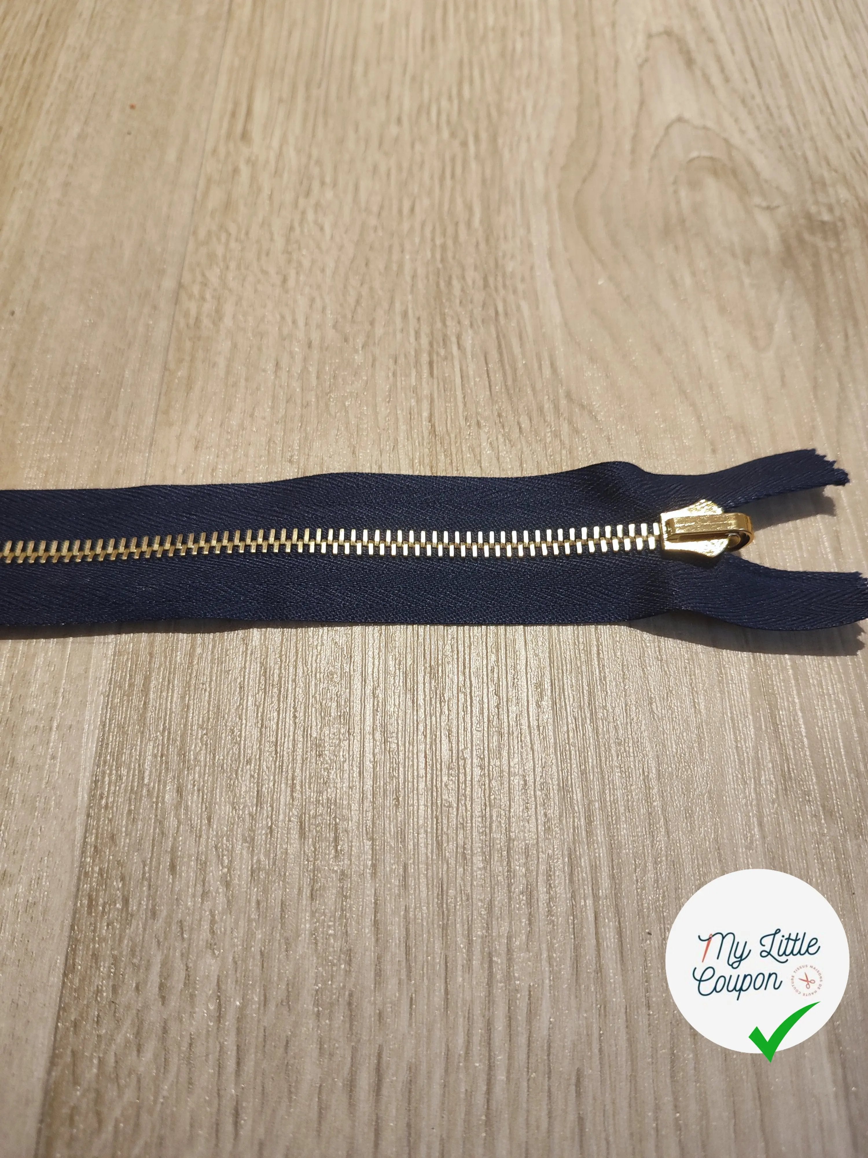 FERMETURE RIRI METAL SEPARABLE DOUBLE CHEMINS 75CM BLEU NUIT - My Little Coupon