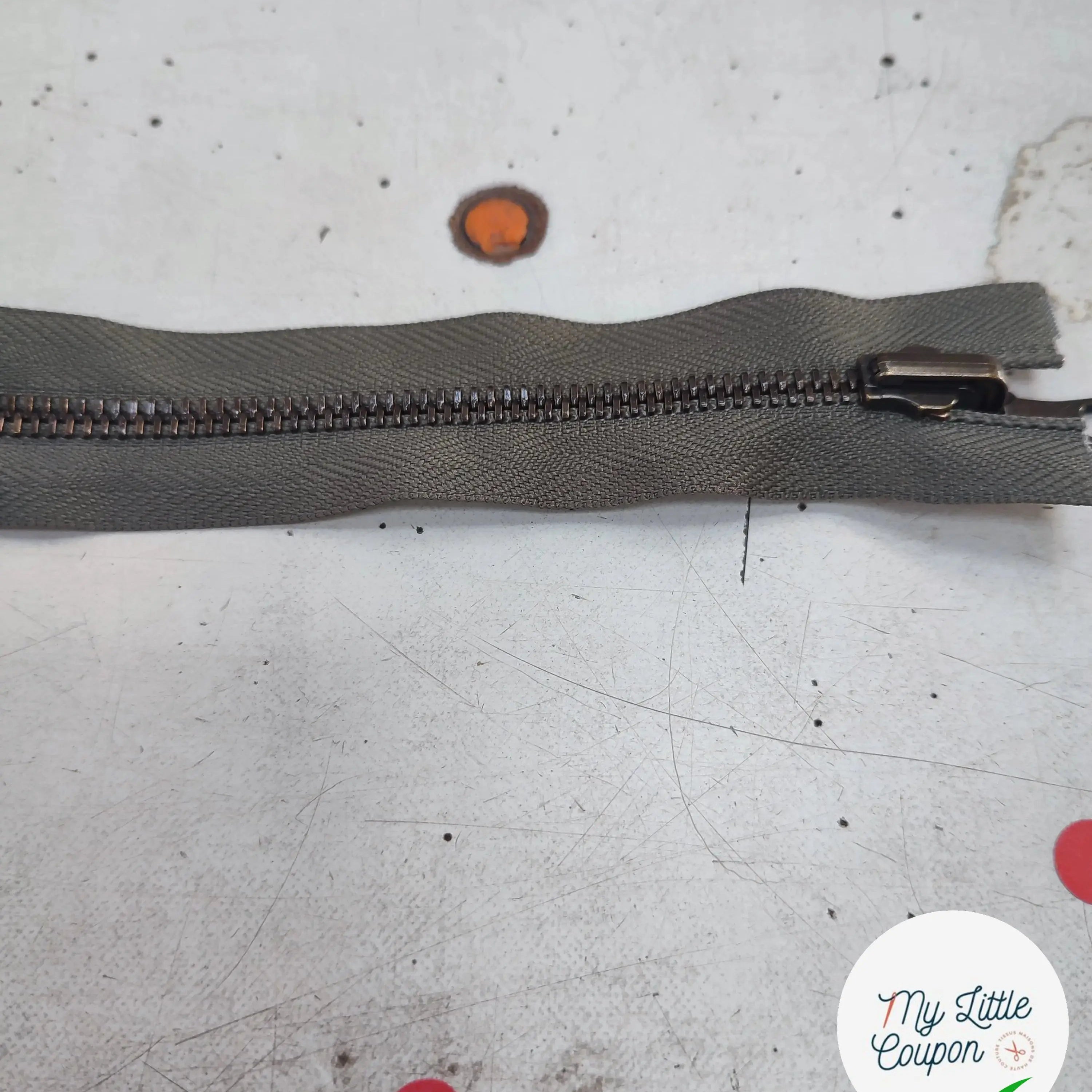 FERMETURE RIRI METAL SÉPARABLE RÉVERSIBLE 70CM VERT FONCÉ - My Little Coupon