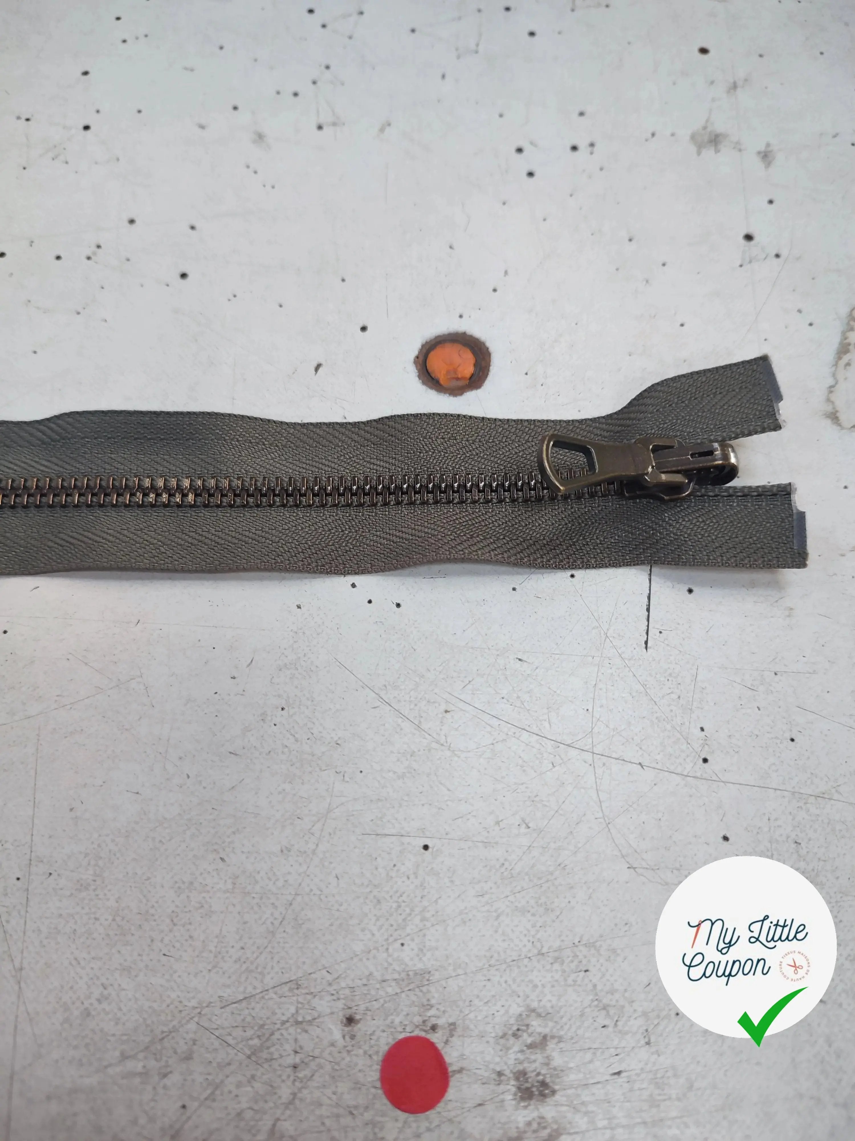 FERMETURE RIRI METAL SÉPARABLE RÉVERSIBLE 70CM VERT FONCÉ - My Little Coupon