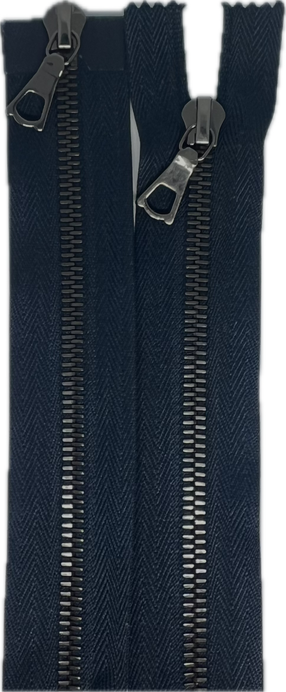 FERMETURE RIRI METAL SOMBRE DOUBLE VOIES 90CM M6 BLEU FONCÉ - My Little Coupon