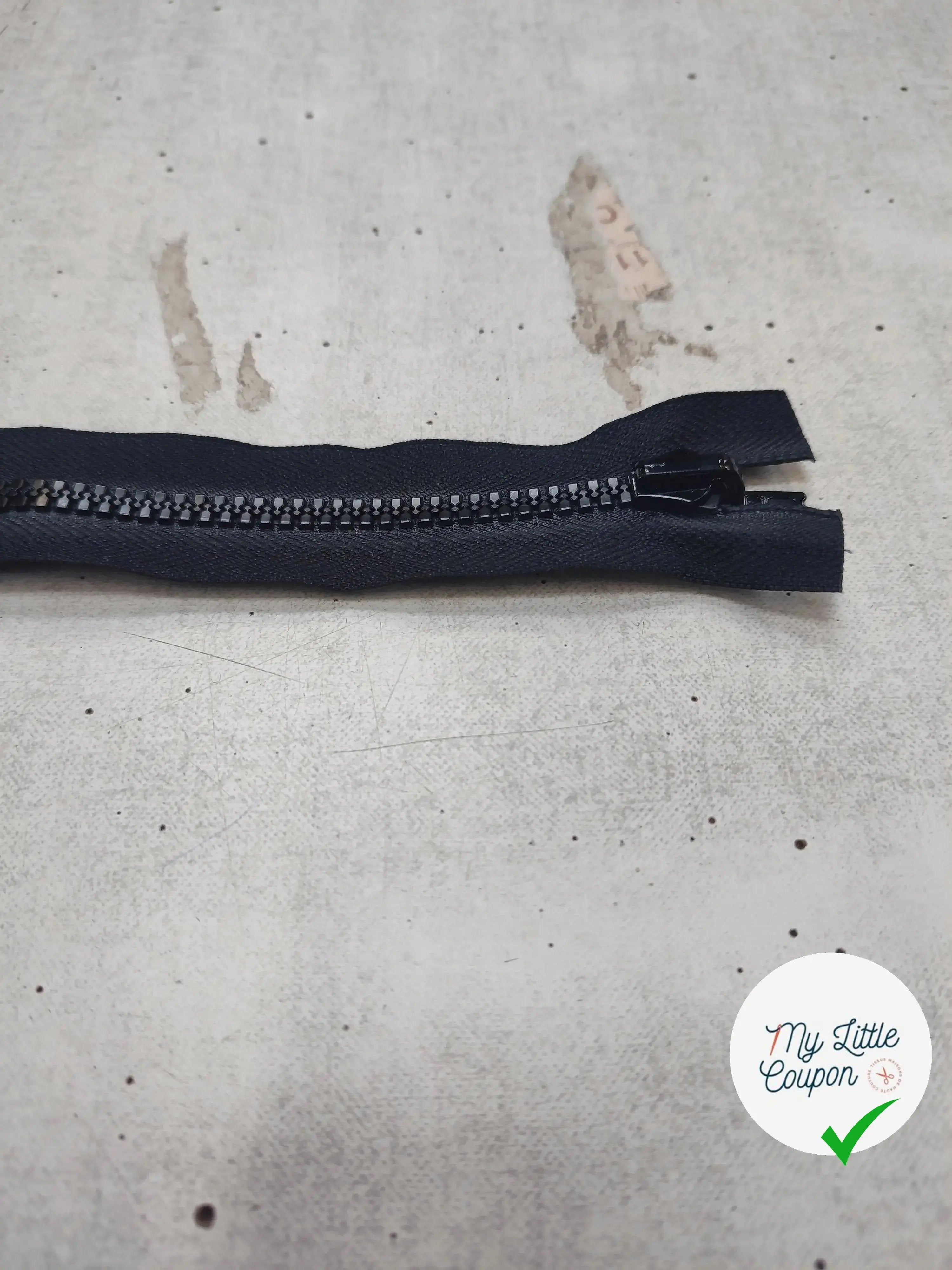 FERMETURE RIRI PLASTIQUE NON SÉPARABLE RÉVERSIBLE 50CM NOIR - My Little Coupon