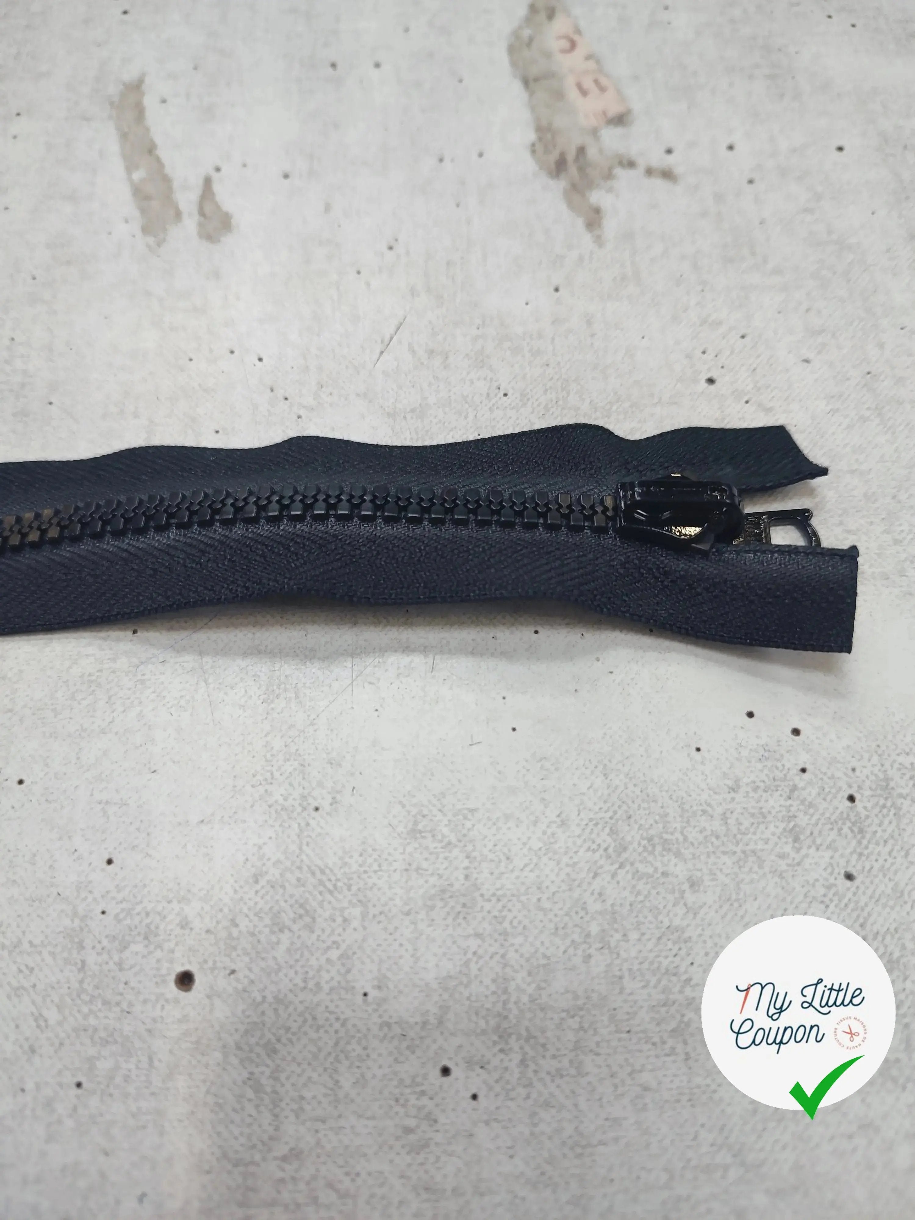 FERMETURE RIRI PLASTIQUE NON SÉPARABLE RÉVERSIBLE 50CM NOIR - My Little Coupon