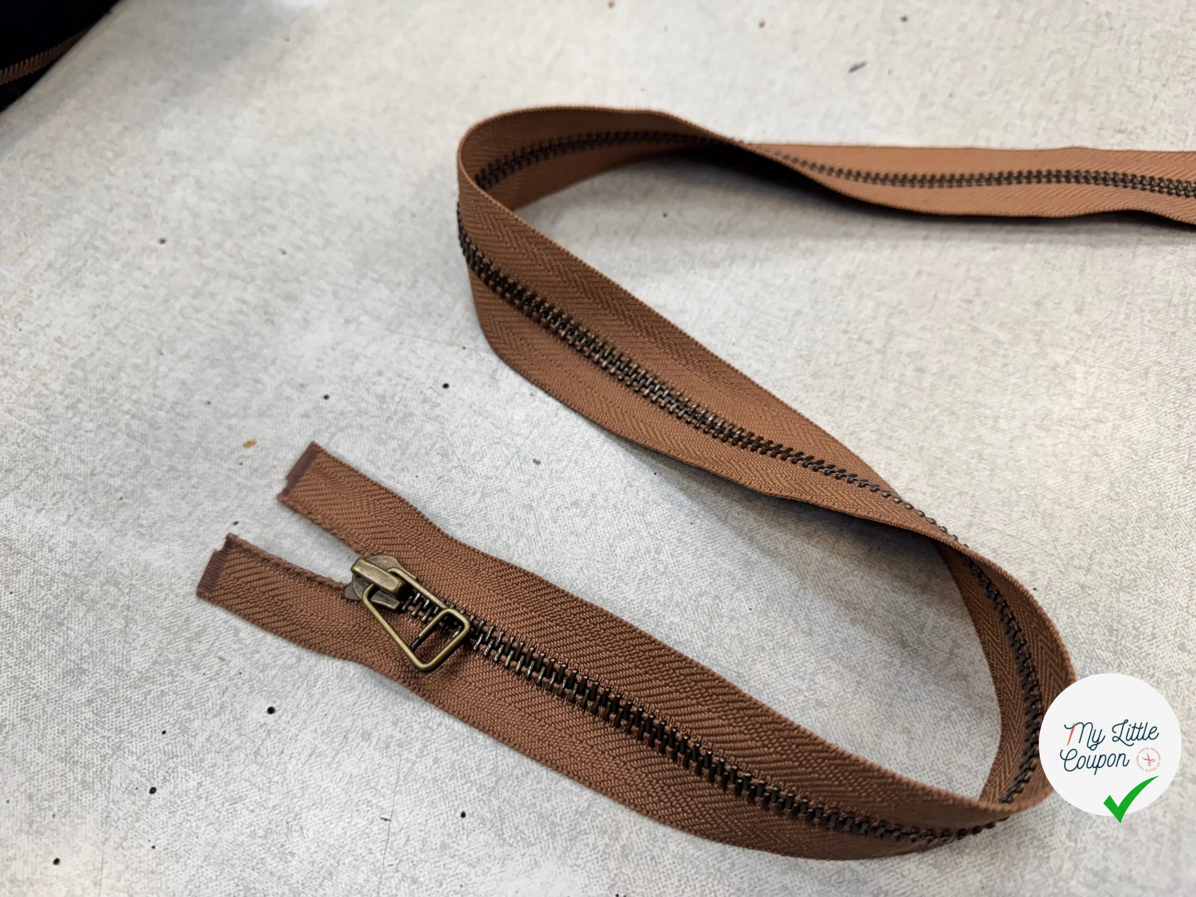 FERMETURE SÉPARABLE CAFÉ AU LAIT 90 CM - My Little Coupon