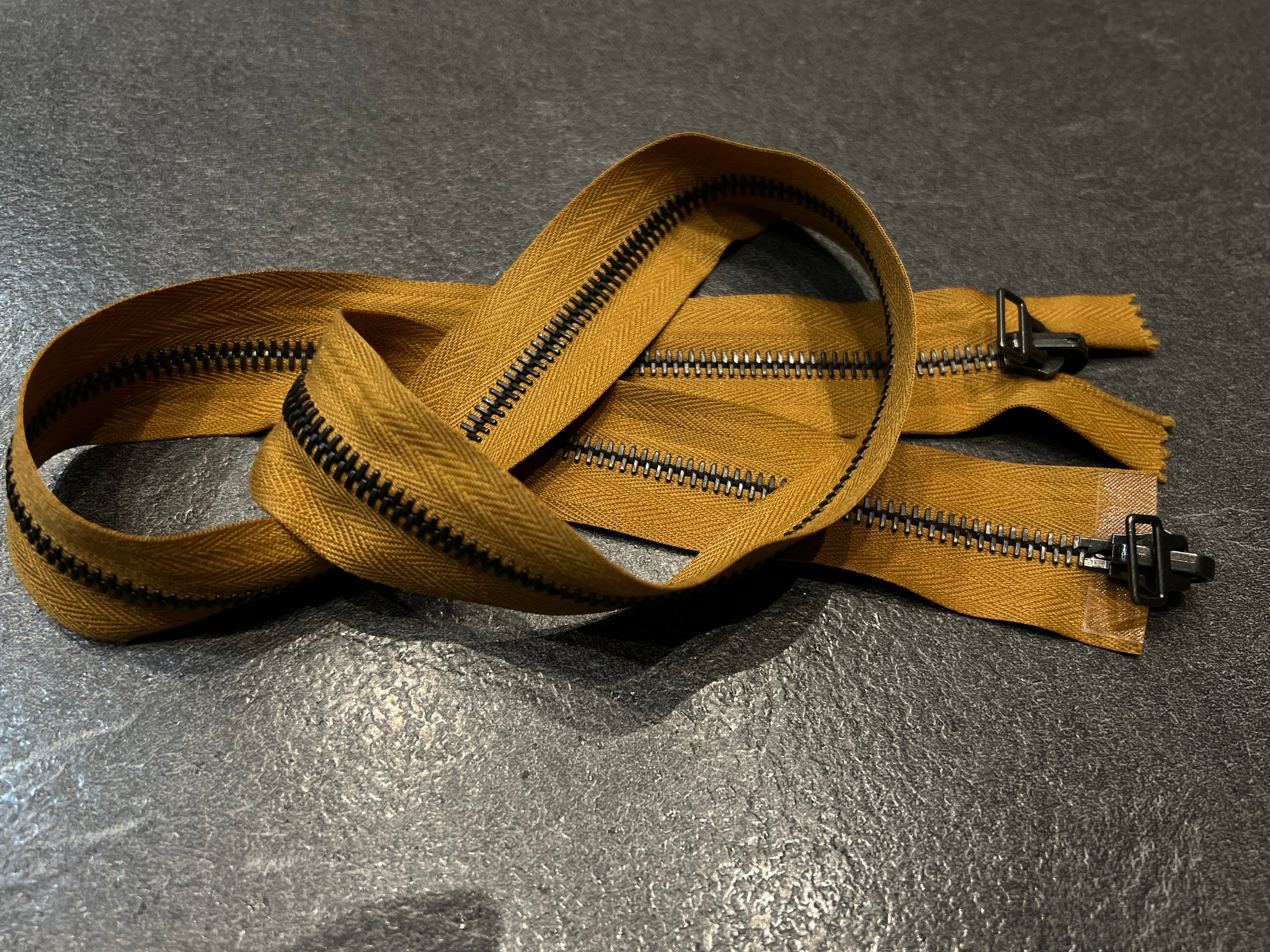 FERMETURE SÉPARABLE CURSEUR RÉVERSIBLE CARAMEL 80 CM - My Little Coupon