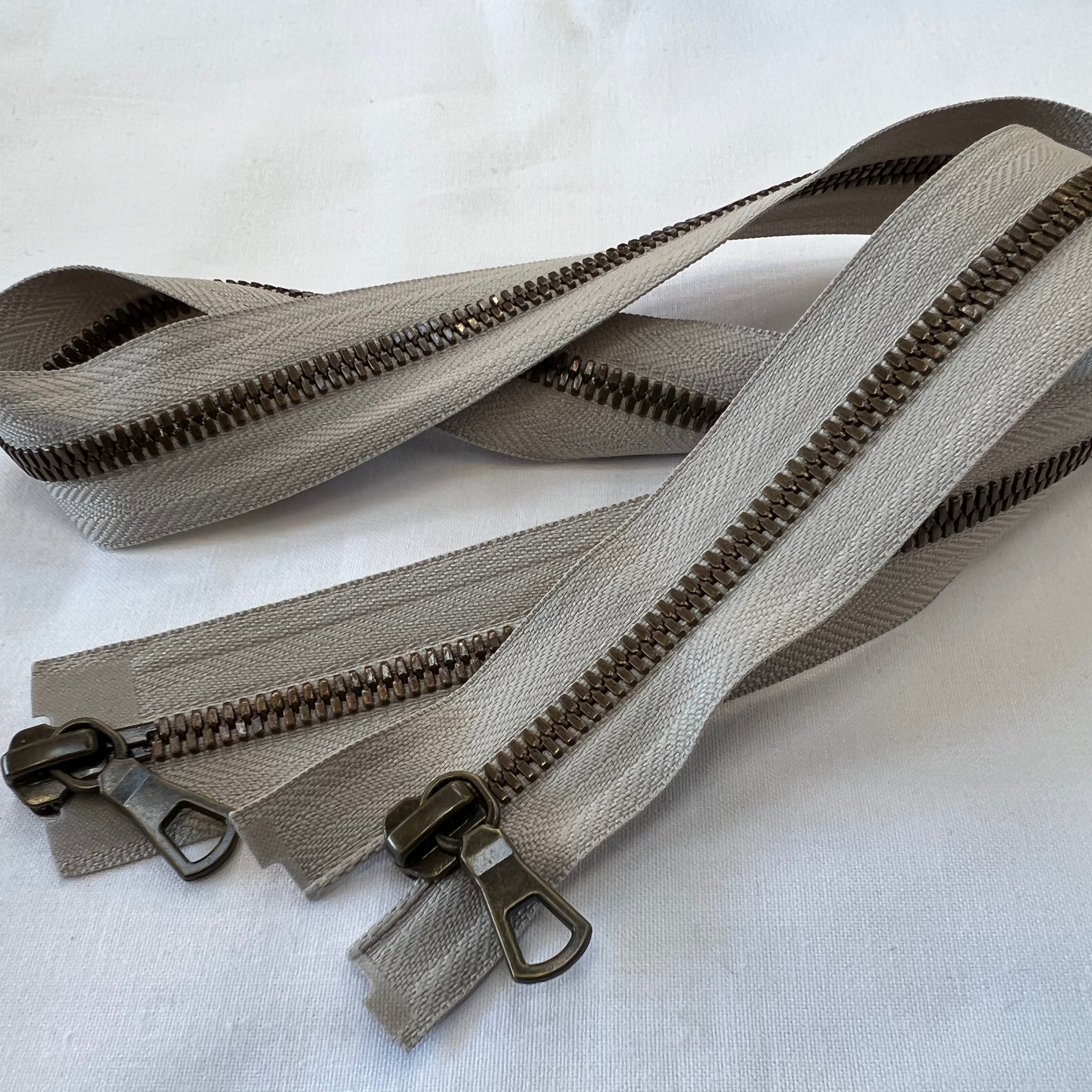 FERMETURE SÉPARABLE DOUBLE CURSEUR GRIS 80 CM - My Little Coupon