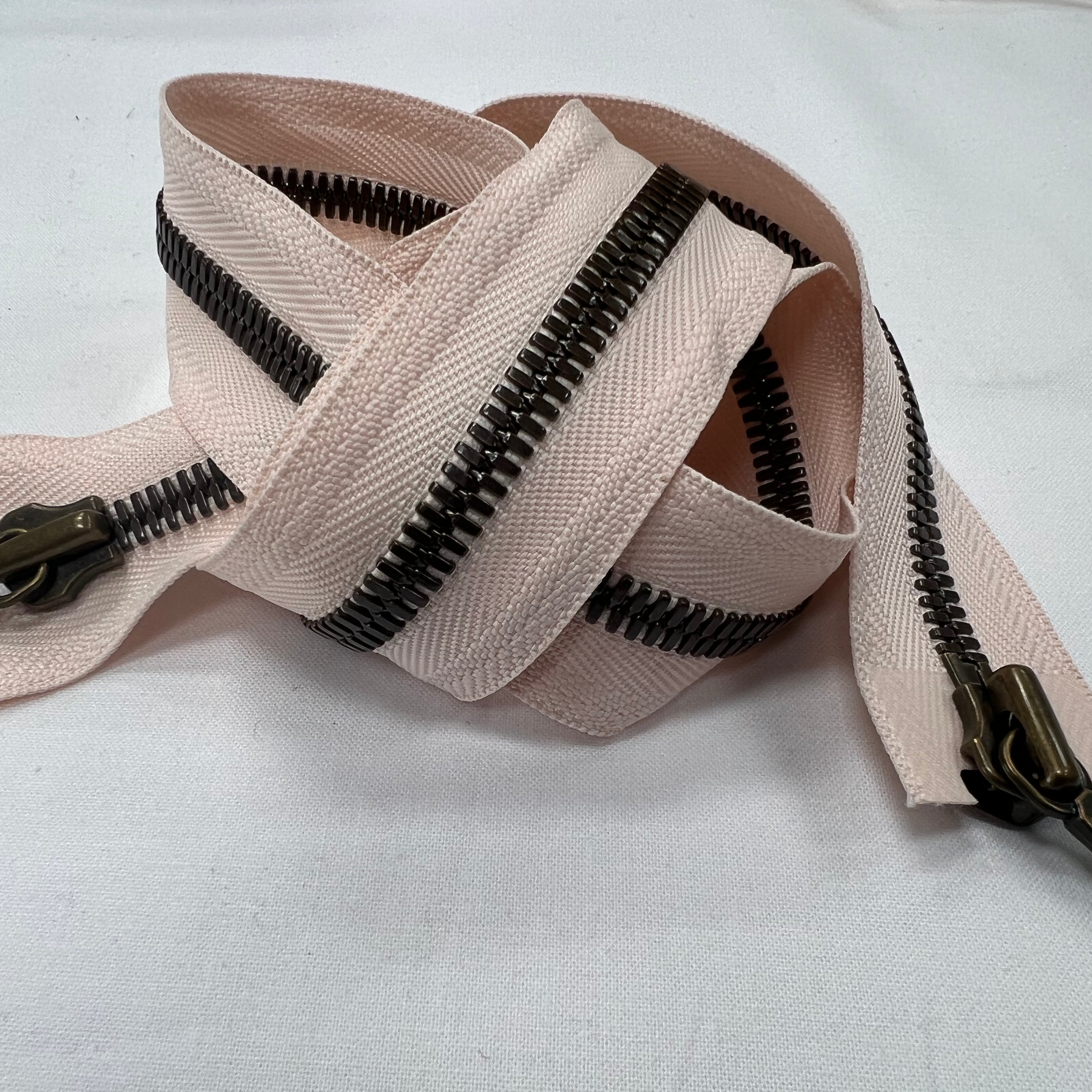 FERMETURE SÉPARABLE DOUBLE CURSEUR ROSE PALE 95 CM - My Little Coupon