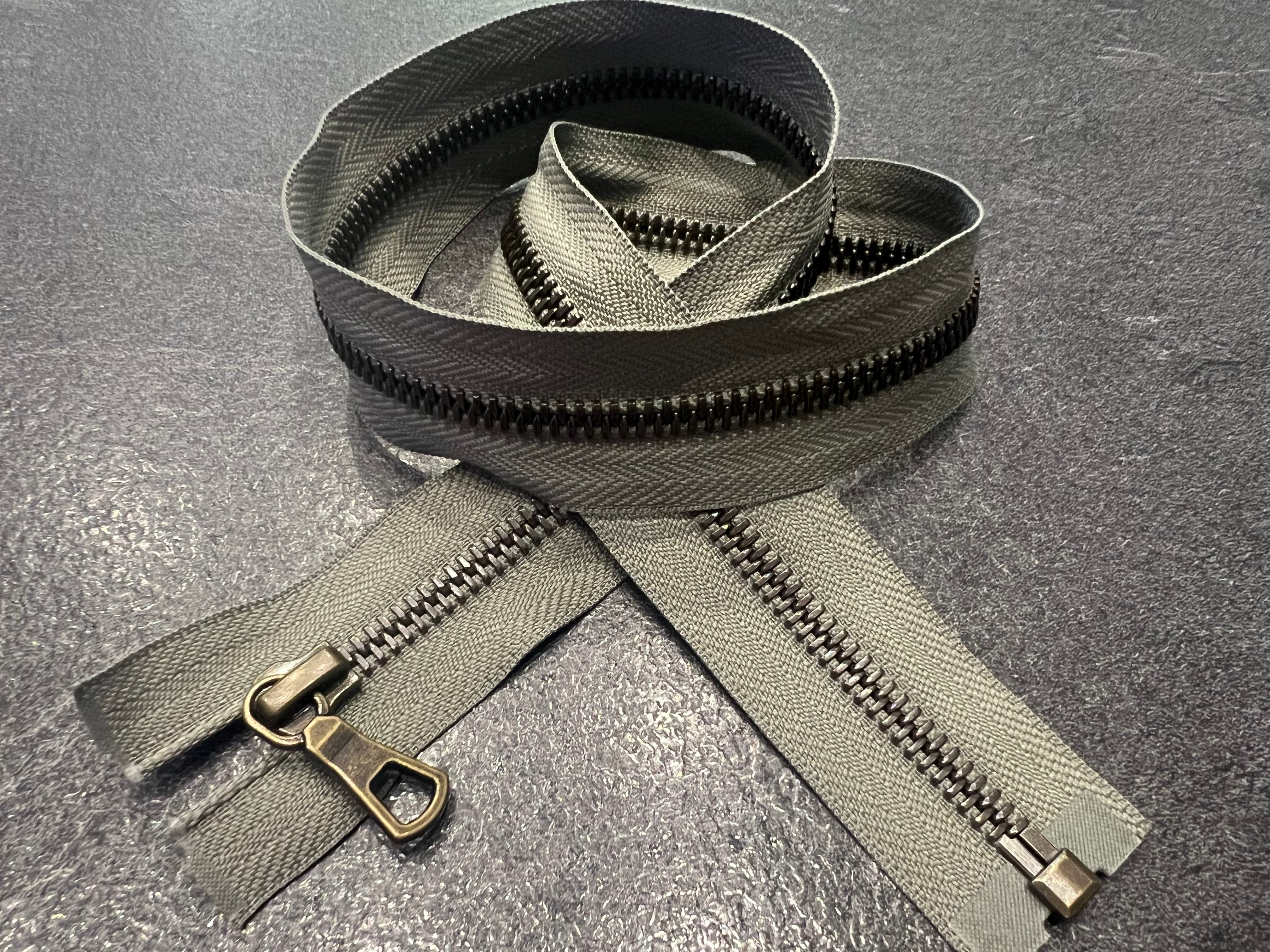 FERMETURE SEPARABLE GRIS VERT 60 CM - My Little Coupon