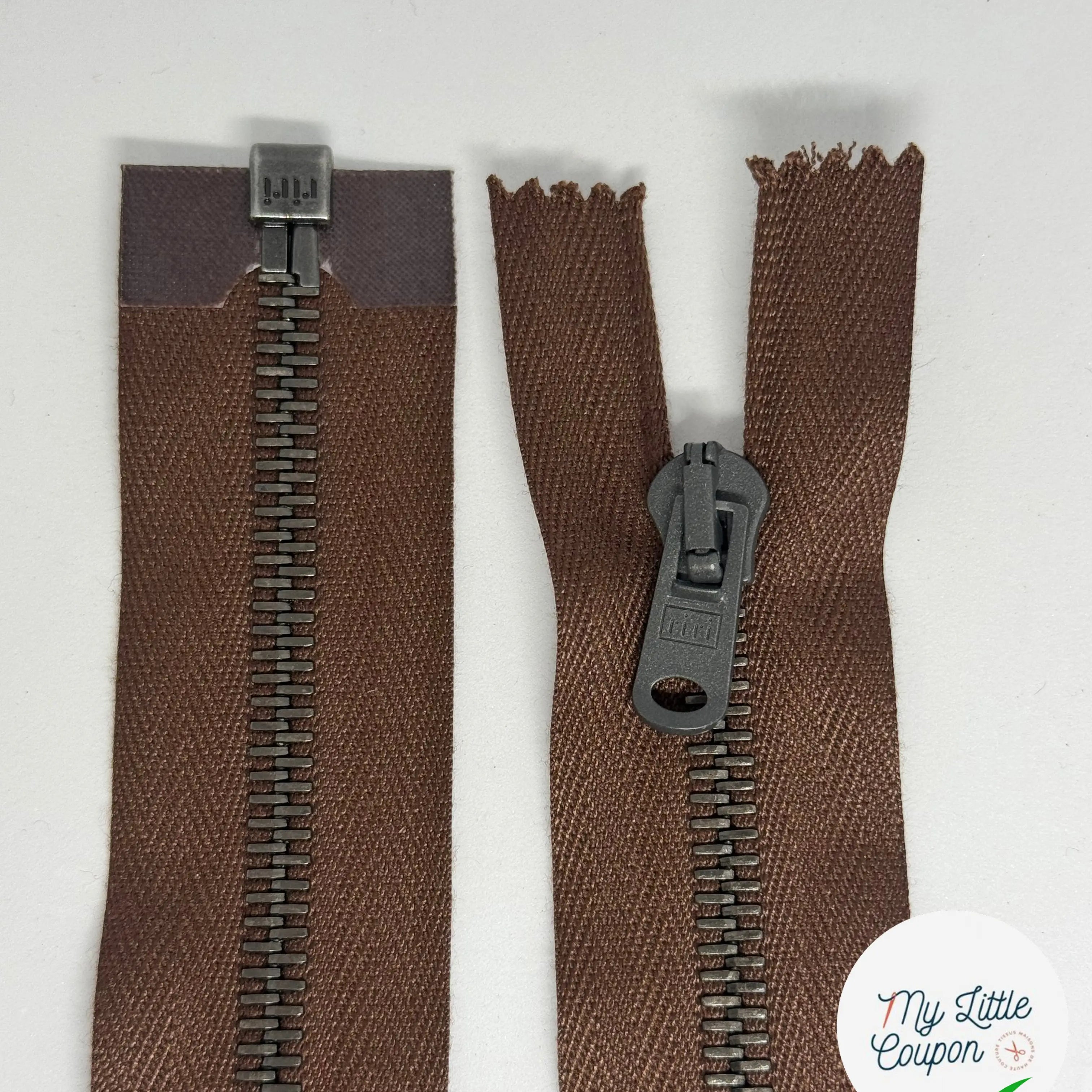 FERMETURE SÉPARABLE MARRON CHOCOLAT 48CM - My Little Coupon