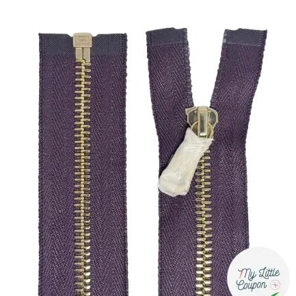 FERMETURE SÉPARABLE MÉTAL DORÉ 60CM MYRTILLE - My Little Coupon