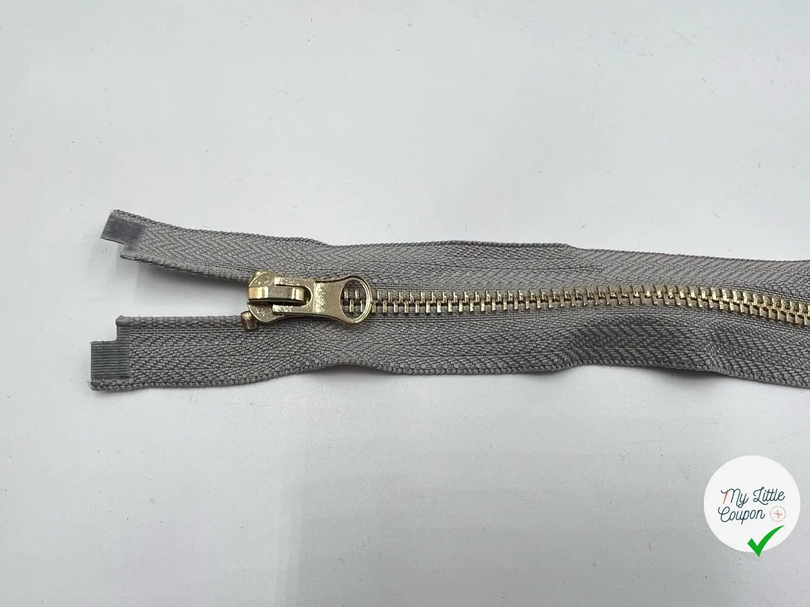 FERMETURE SÉPARABLE MÉTAL OR COLORIS GRIS 70CM - My Little Coupon - tissu - coudre