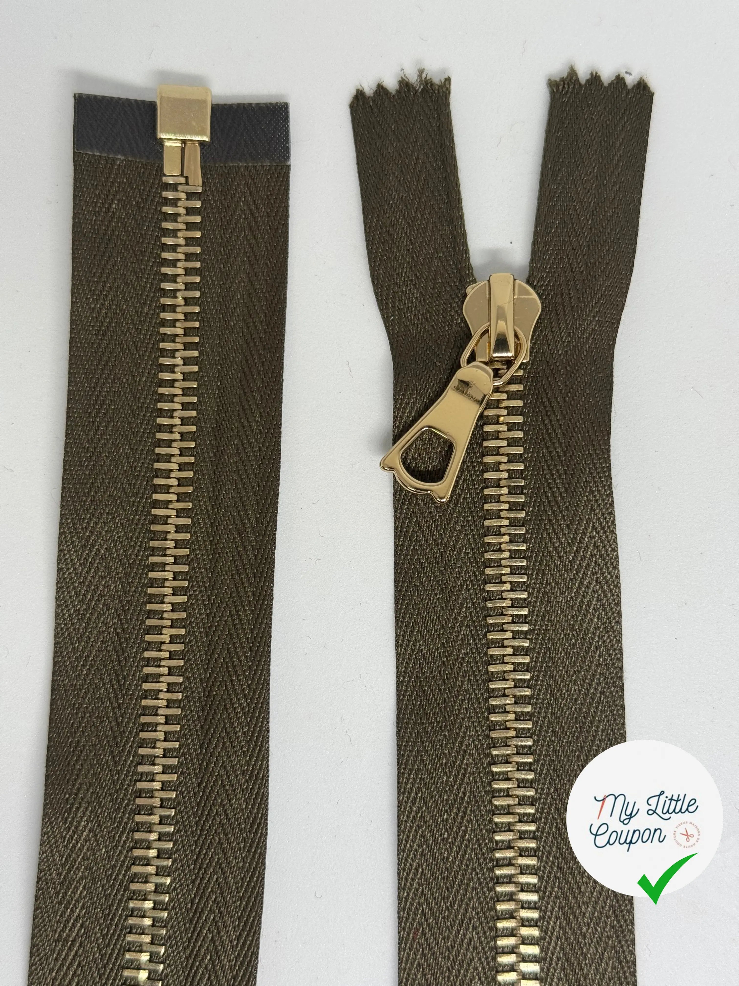 FERMETURE SÉPARABLE VERT KAKI 80CM - My Little Coupon