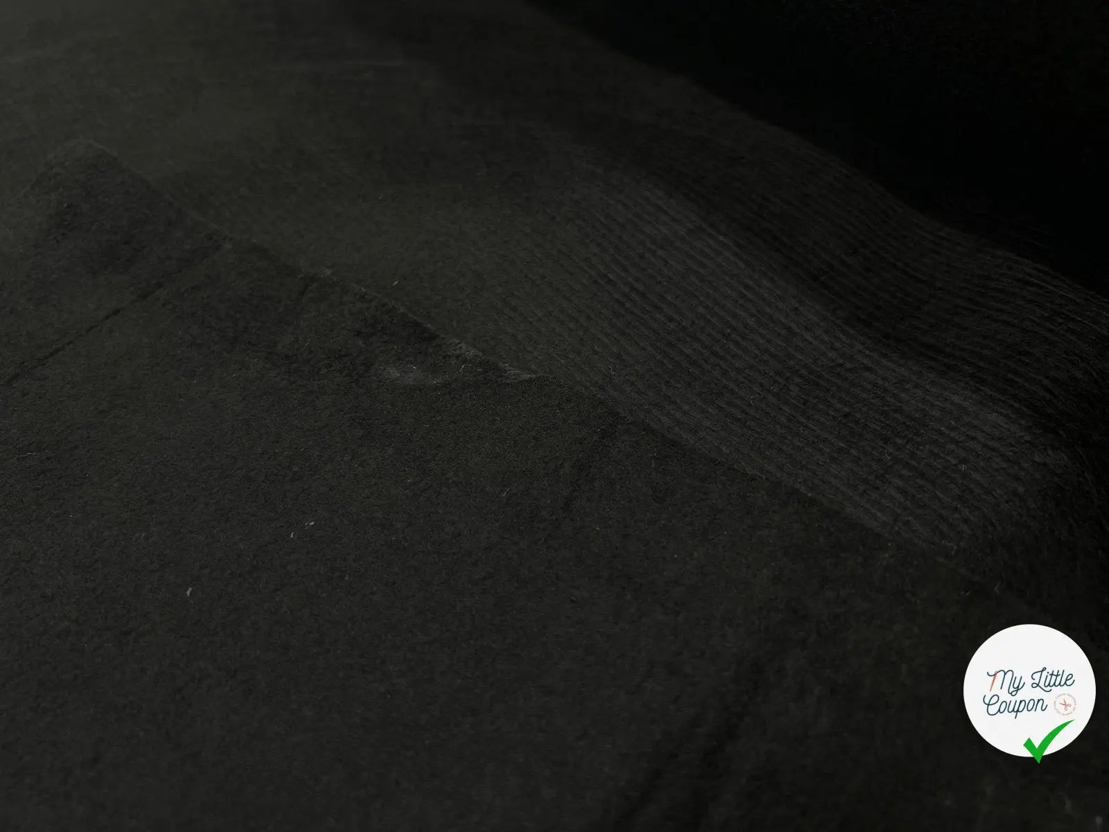 FEUTRINE NOIR LAINEUSE - coupon de tissu de 3 mètres - My Little Coupon - tissu - coudre