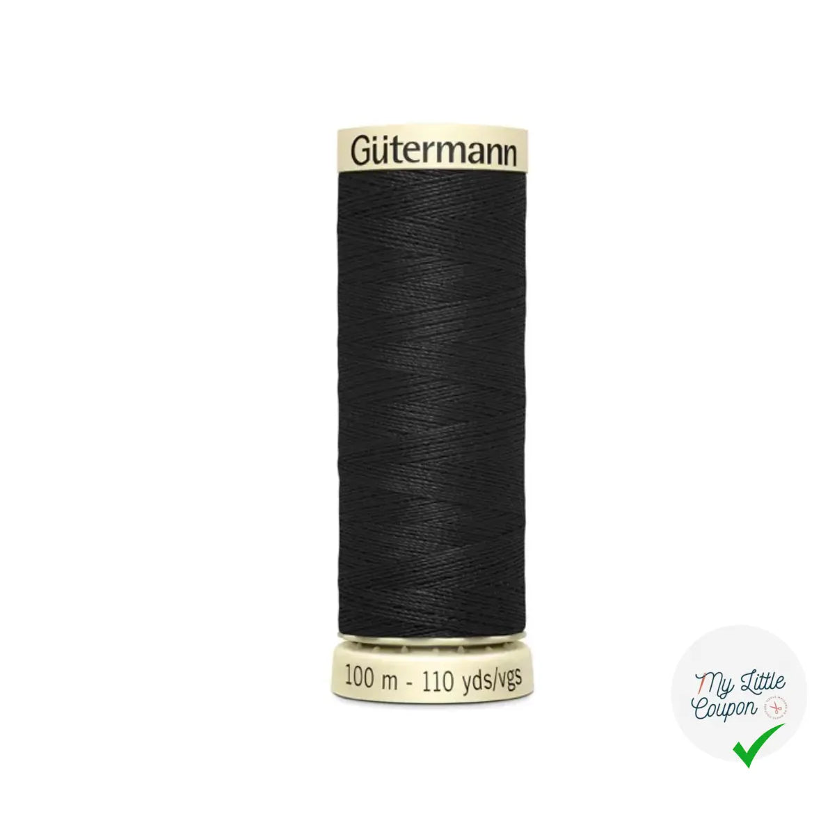 FIL À COUDRE 100M GÜTERMANN NOIR 000 - My Little Coupon