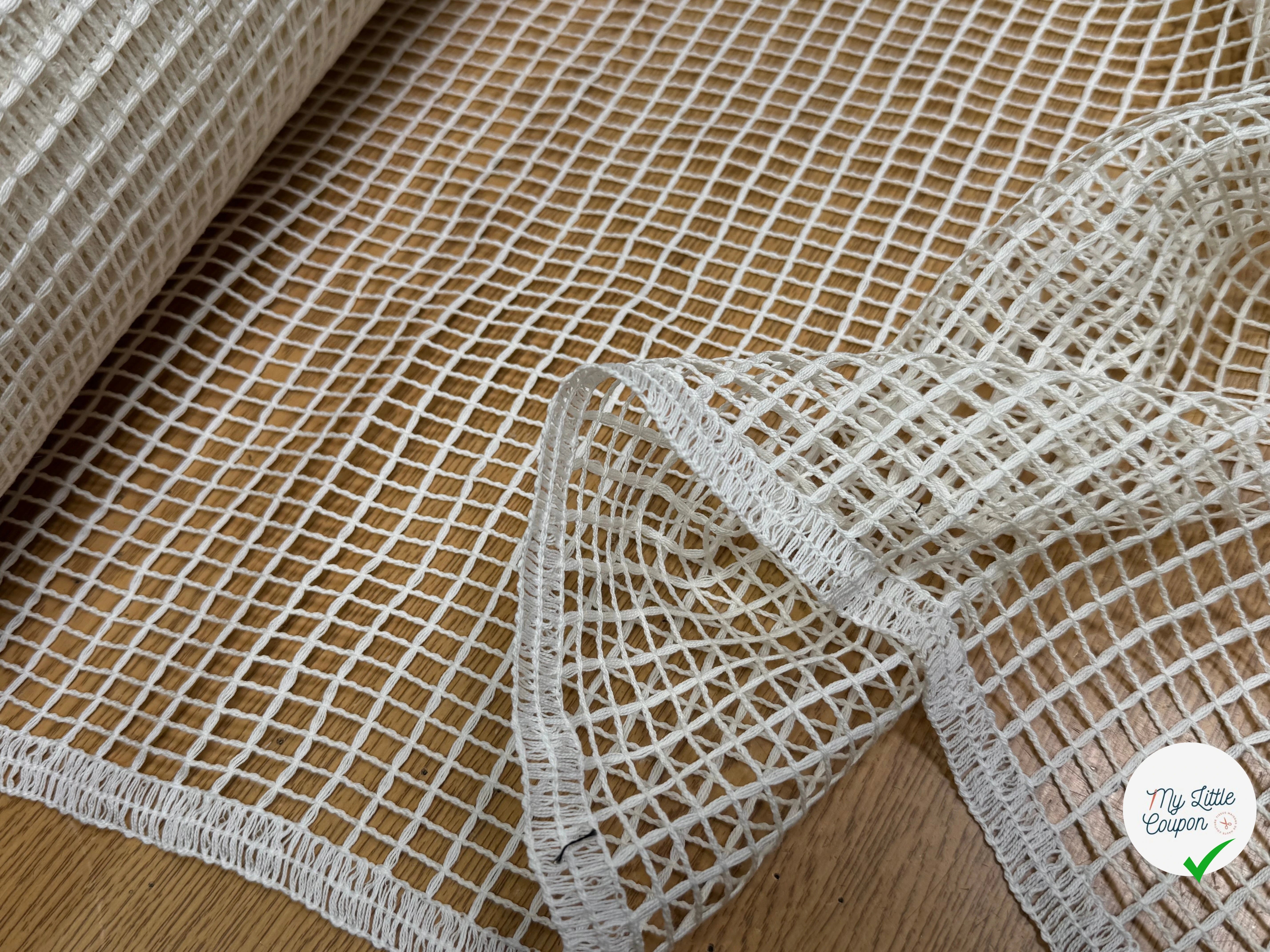 FILET MESH BLANC CASSÉ COTON - My Little Coupon