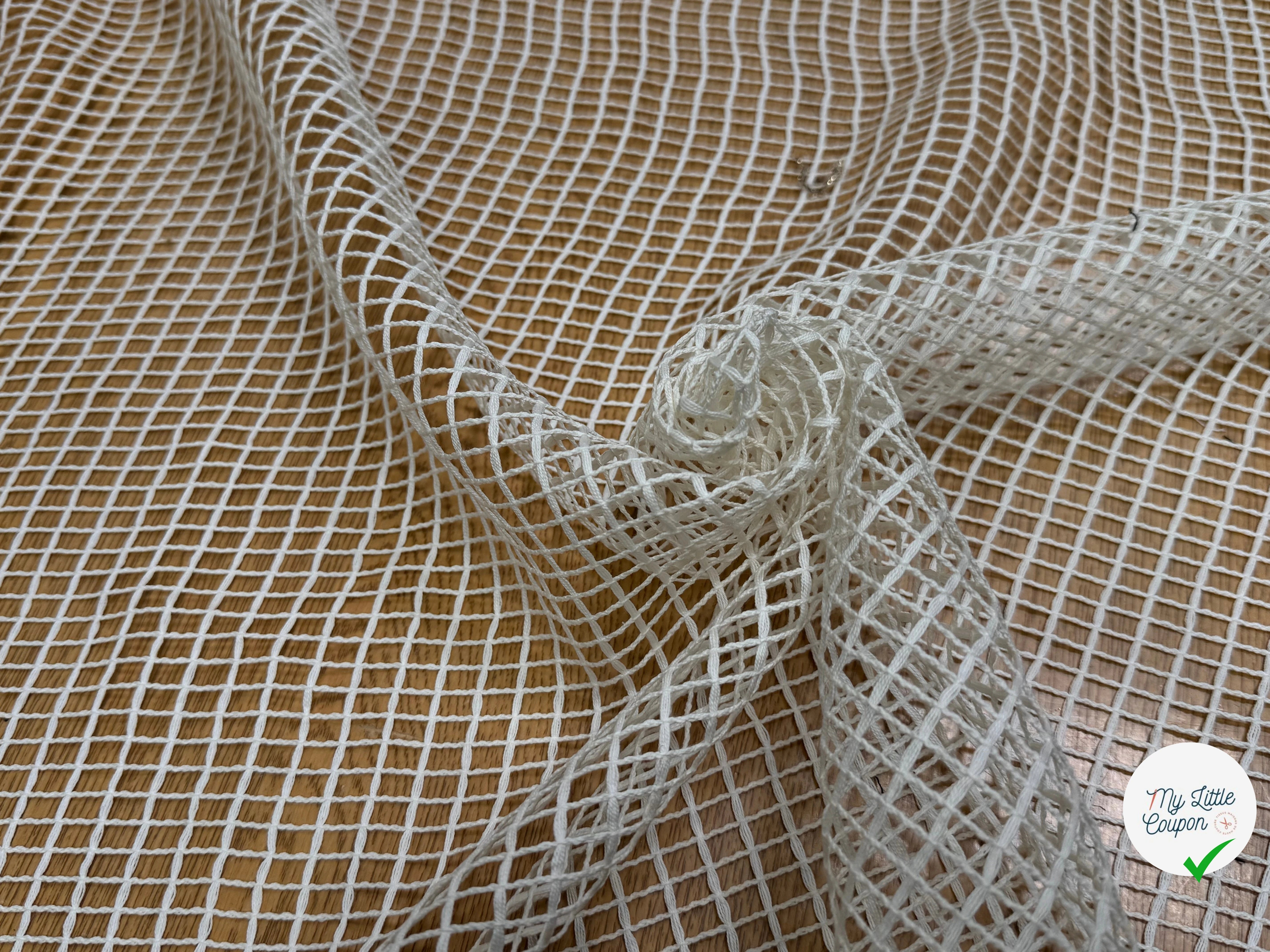 FILET MESH BLANC CASSÉ COTON - My Little Coupon