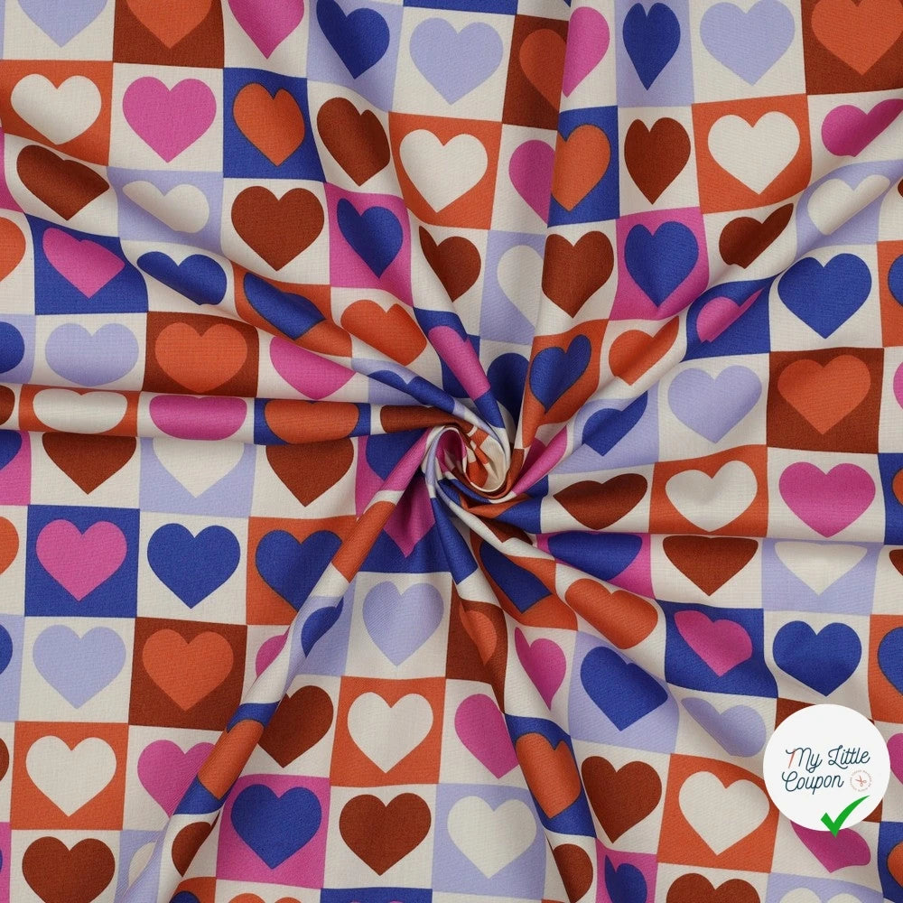 FINE POPLIN HEARTS – OFFWHITE - My Little Coupon