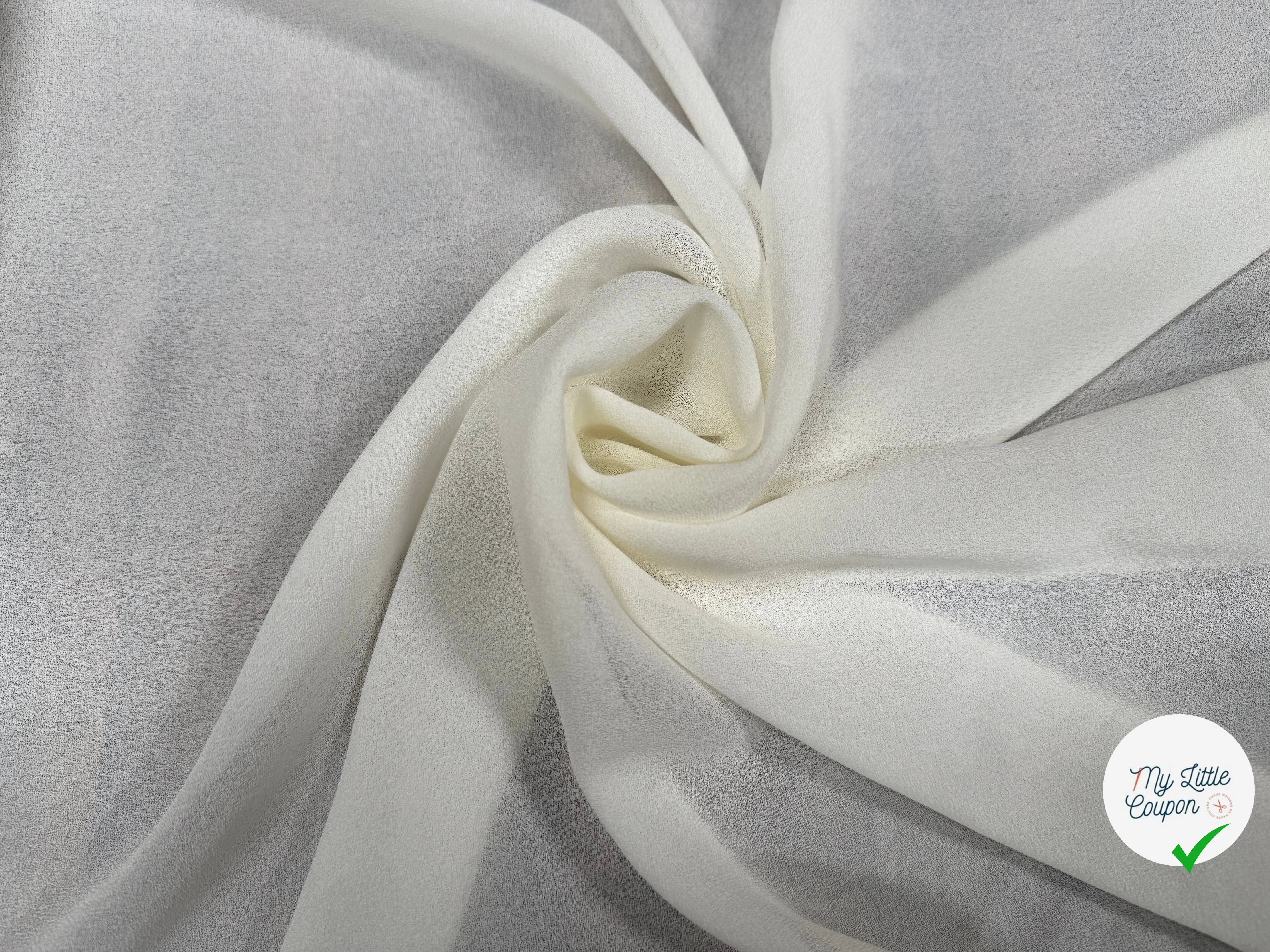 FINE SHEER CRÊPE 100 % VISCOSE , Pristine White - My Little Coupon
