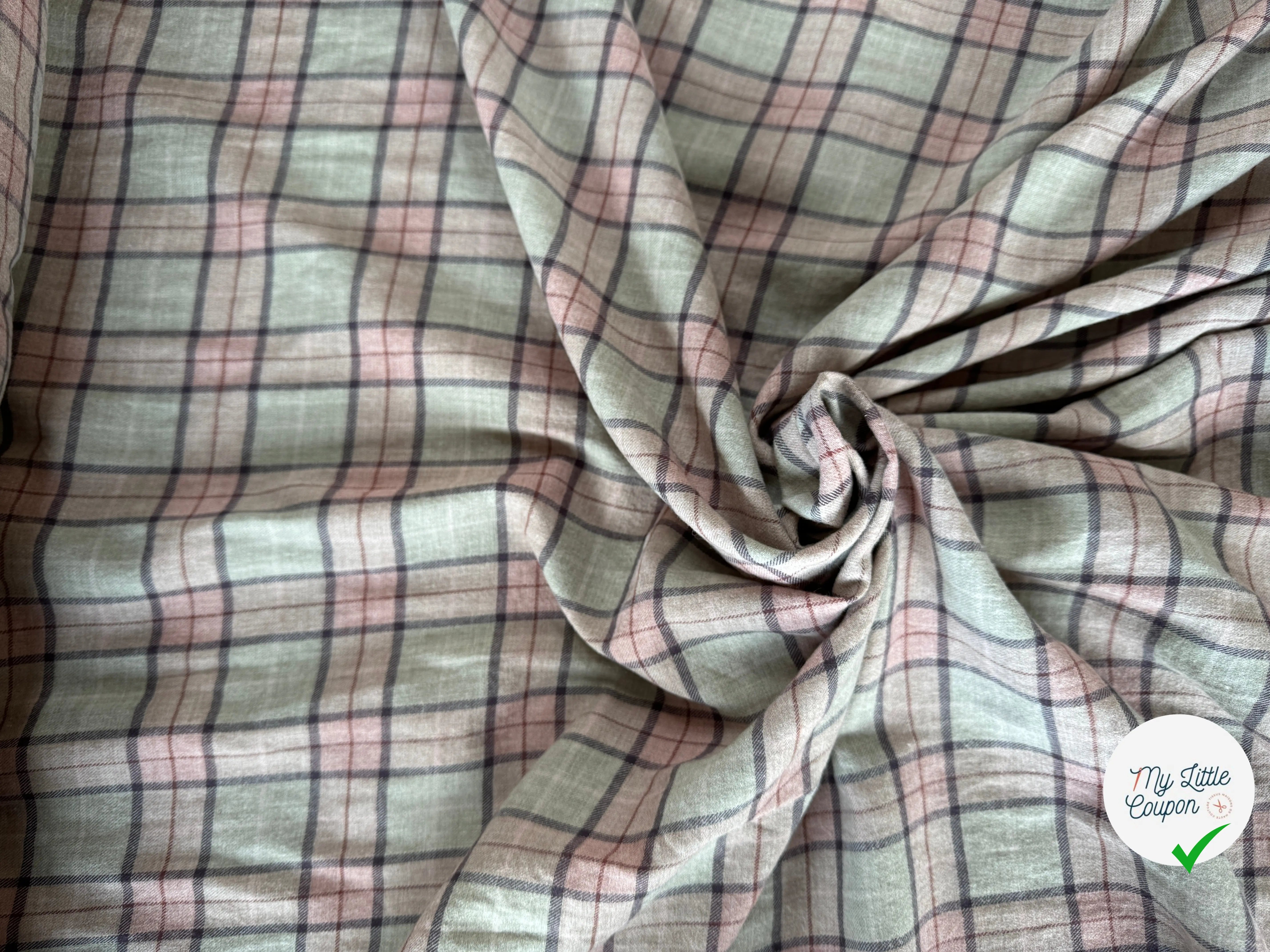 FLANELETTE TRAPPEUR SERGĂ PRESTIGE JAPON COTON 30% LAINEÂ - My Little Coupon