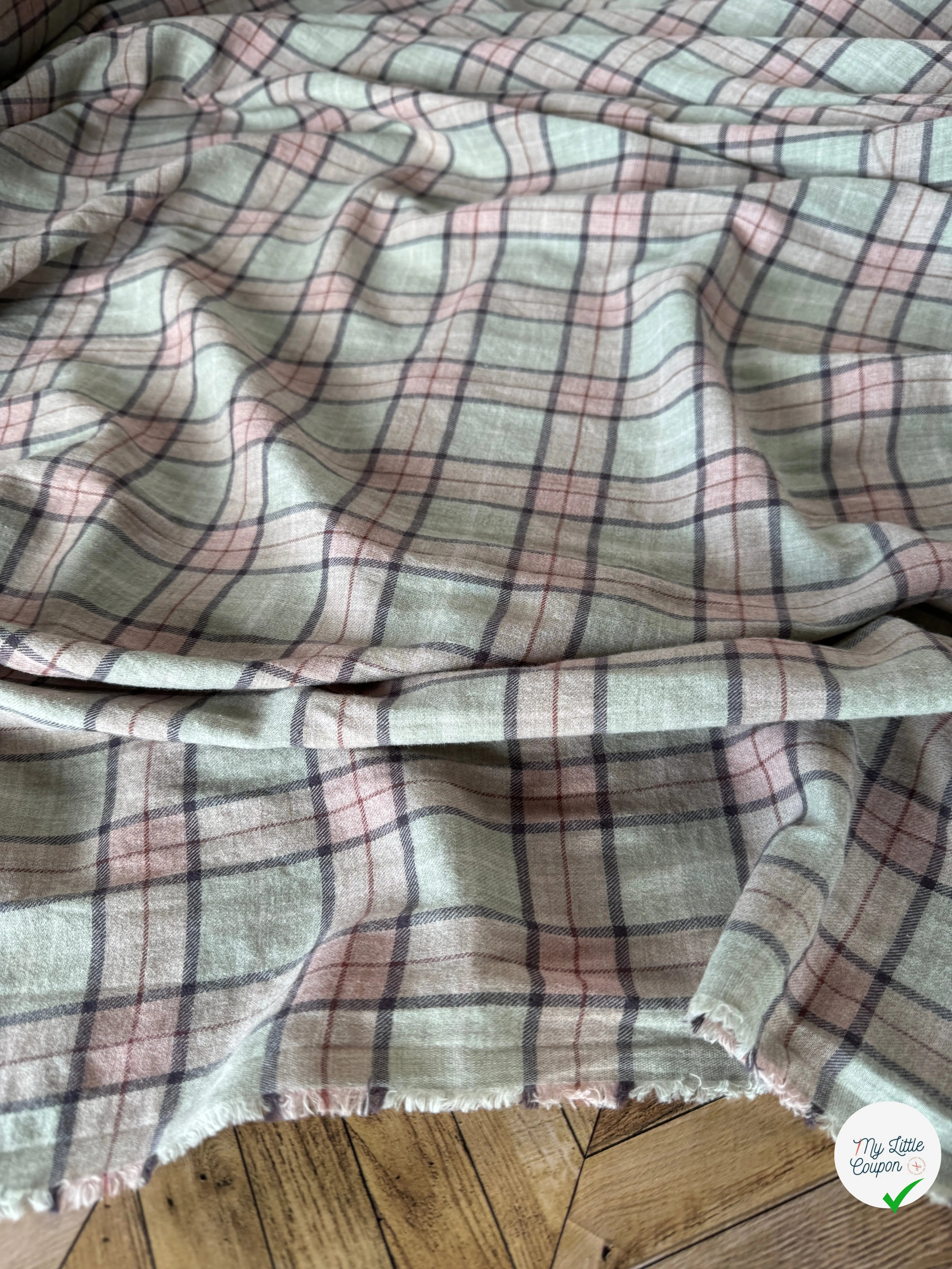 FLANELETTE TRAPPEUR SERGĂ PRESTIGE JAPON COTON 30% LAINEÂ - My Little Coupon