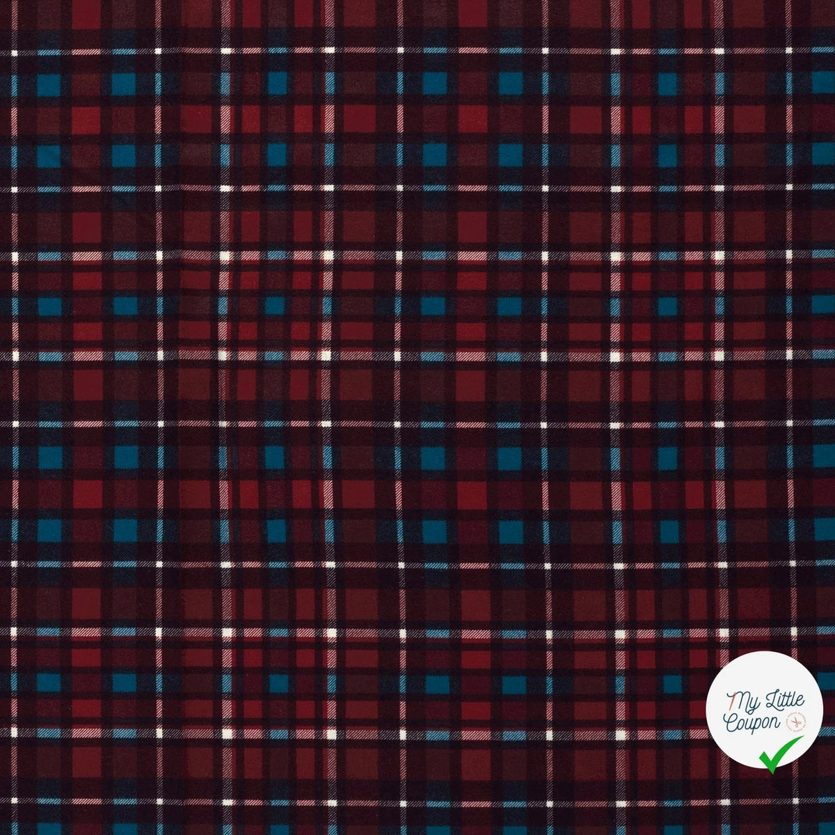 FLANELLE DE COTON CARREAUX ÉCOSSAIS ROUGE - My Little Coupon