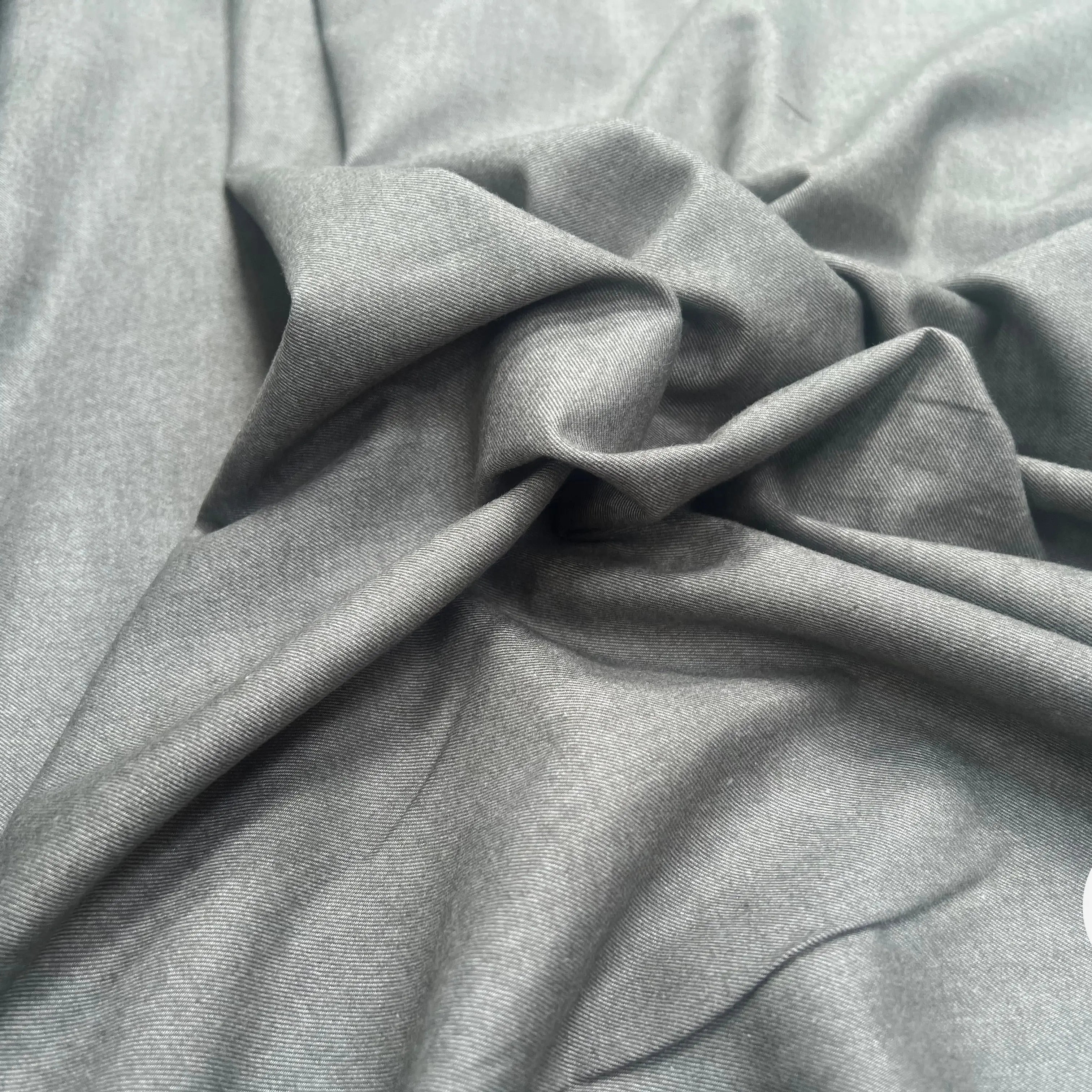 FLANELLE DE COTON SERGEE VERT TILLEUL DOUCE - My Little Coupon