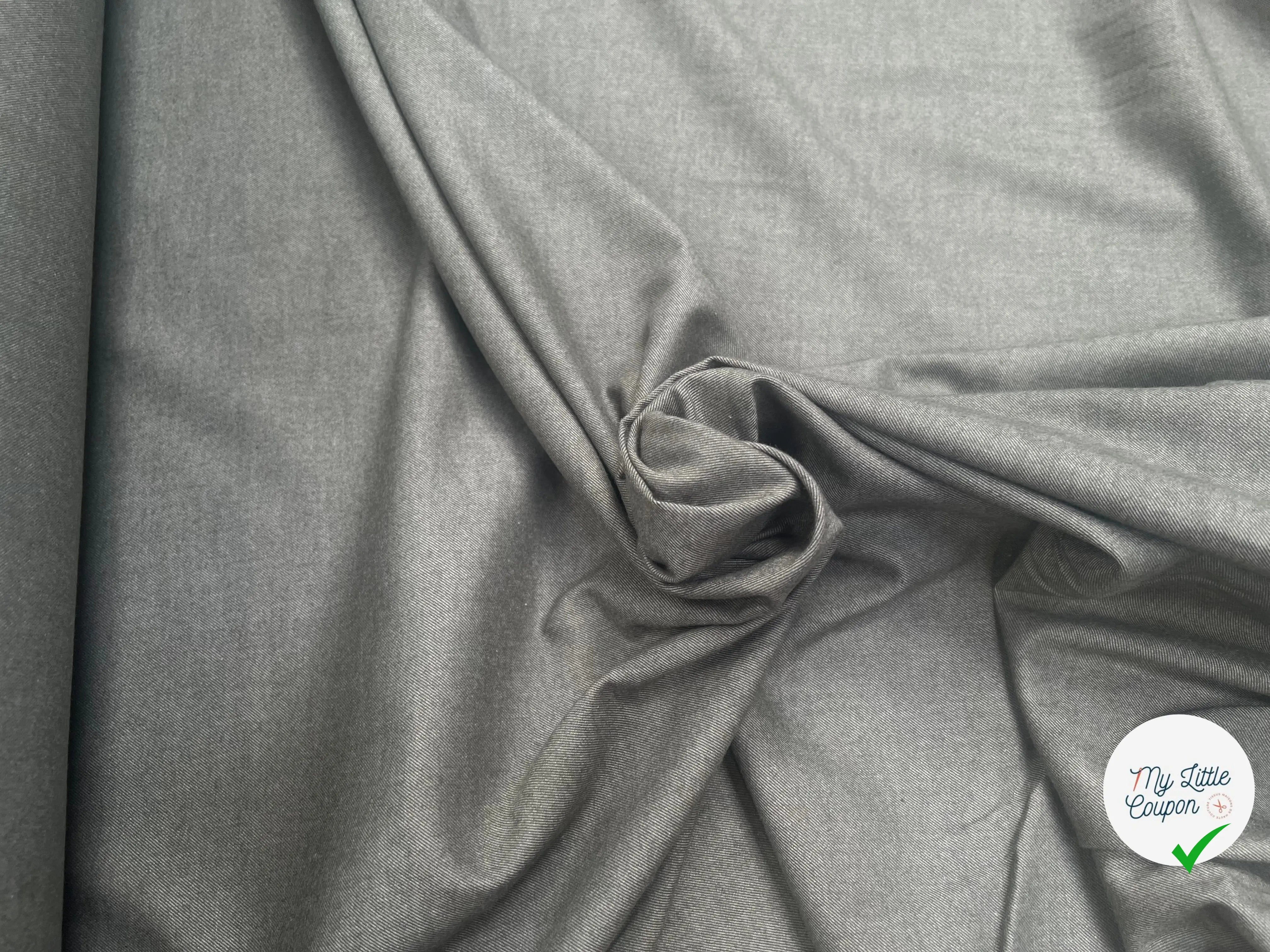 FLANELLE DE COTON SERGEE VERT TILLEUL DOUCE - My Little Coupon