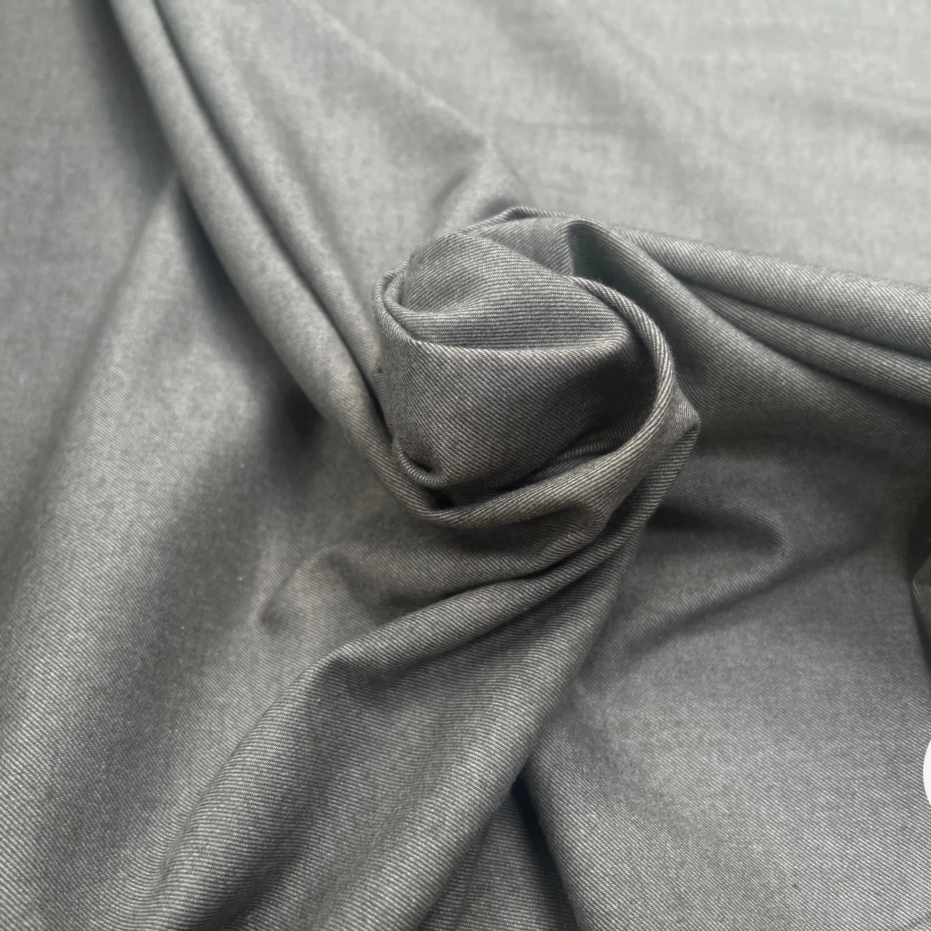 FLANELLE DE COTON SERGEE VERT TILLEUL DOUCE - My Little Coupon