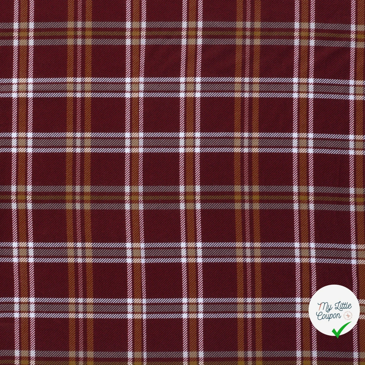 FLANELLE DE COTON TARTAN ROUGE - My Little Coupon