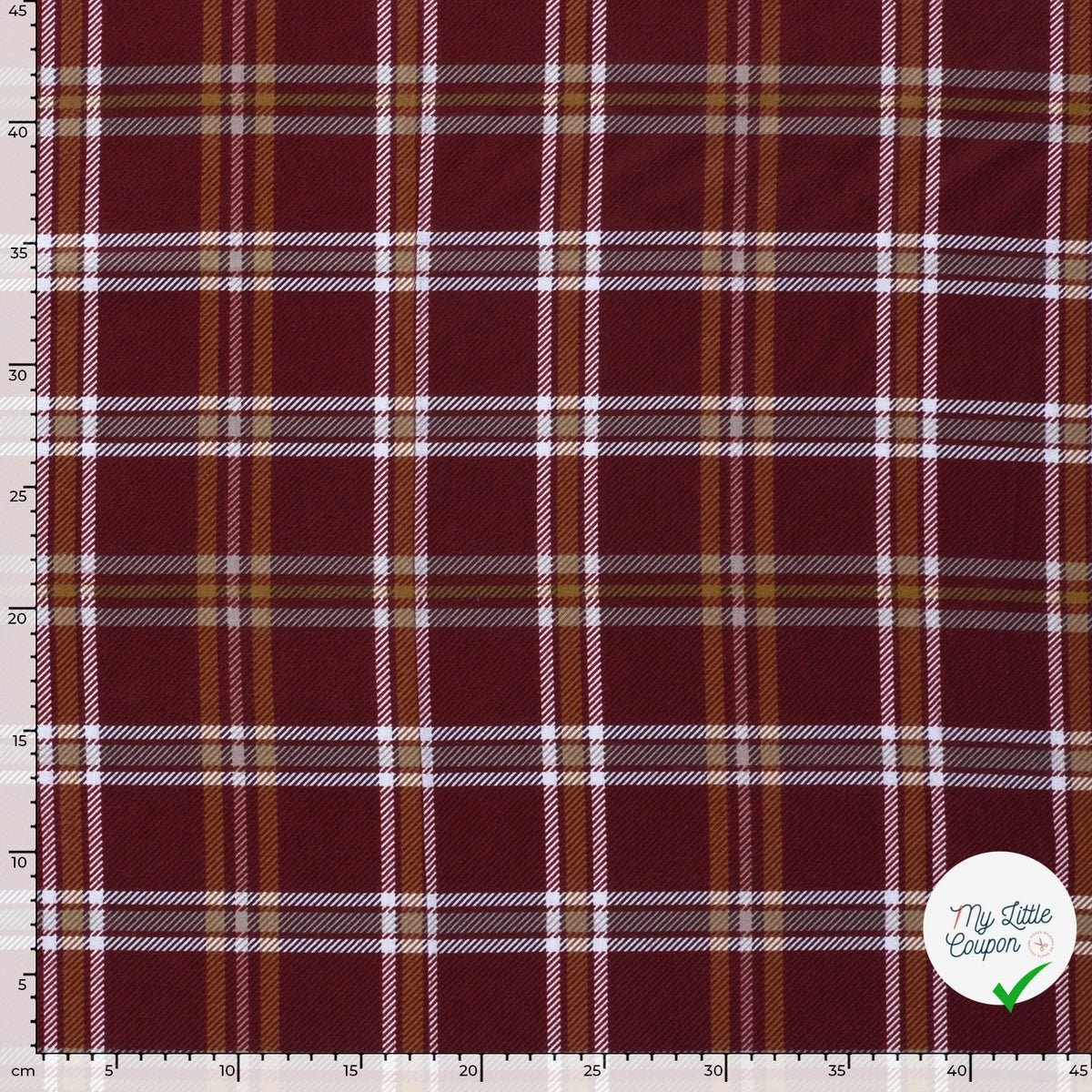 FLANELLE DE COTON TARTAN ROUGE - My Little Coupon