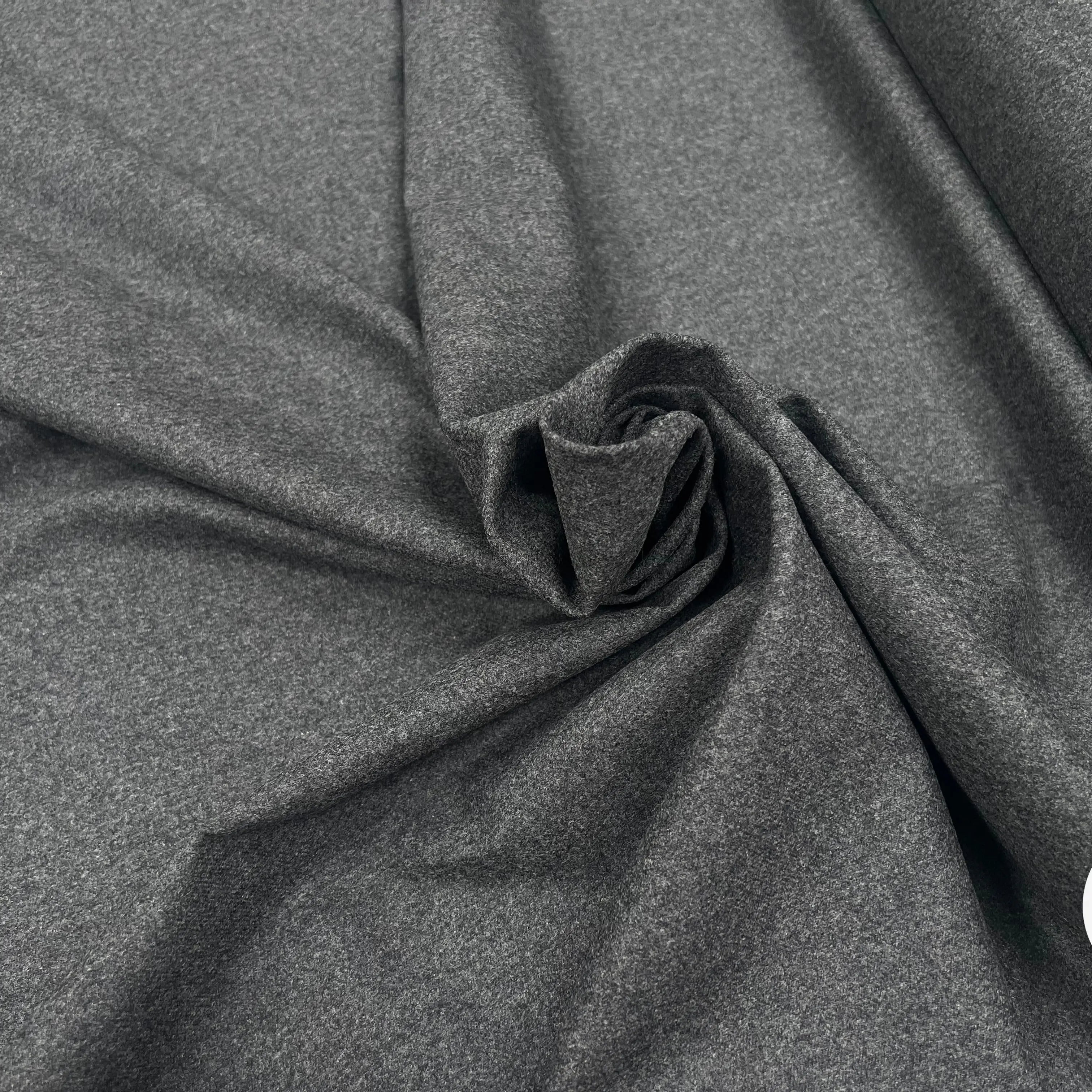 FLANELLE DE LAINE GRIS MOUCHETÉ UNI - My Little Coupon