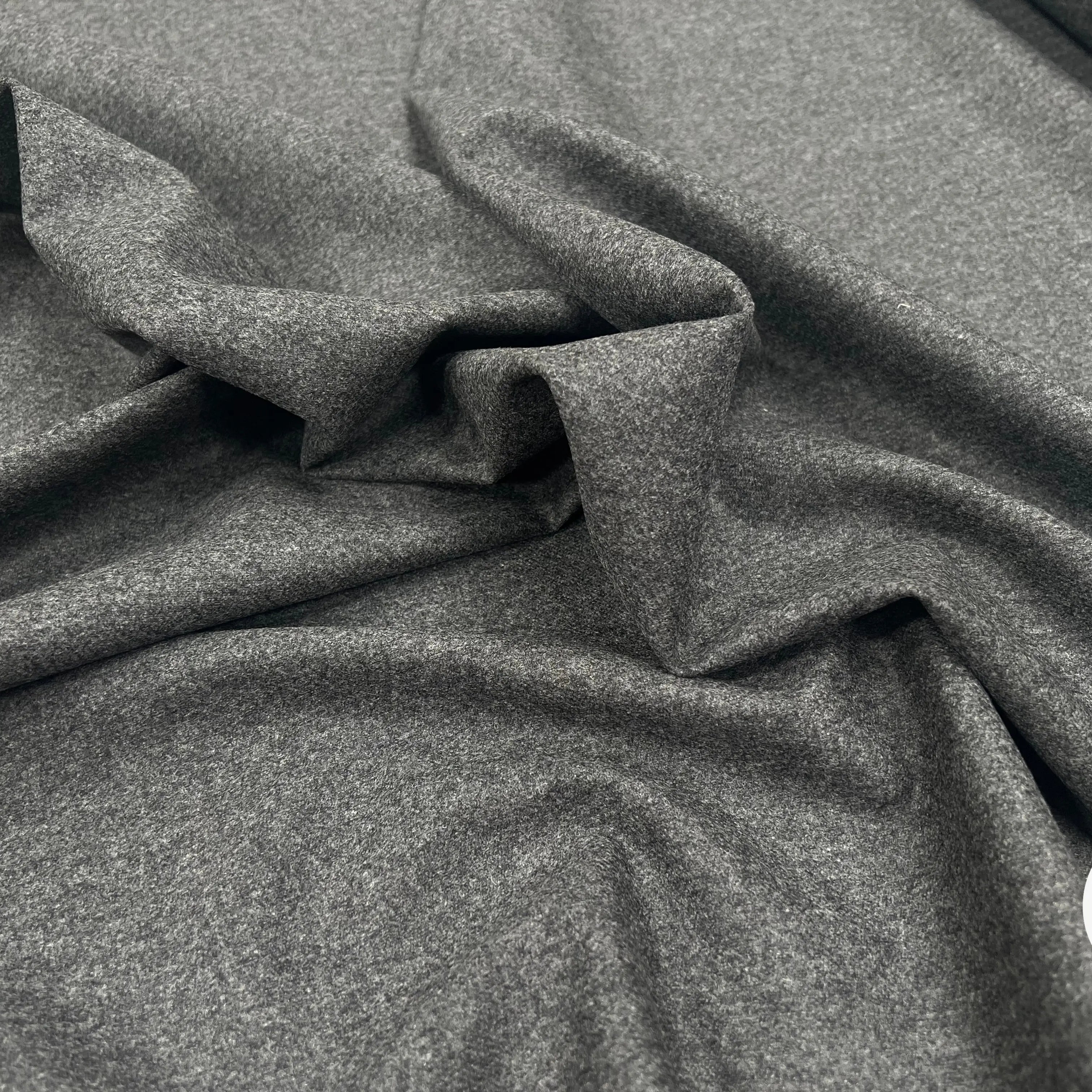 FLANELLE DE LAINE GRIS MOUCHETÉ UNI - My Little Coupon