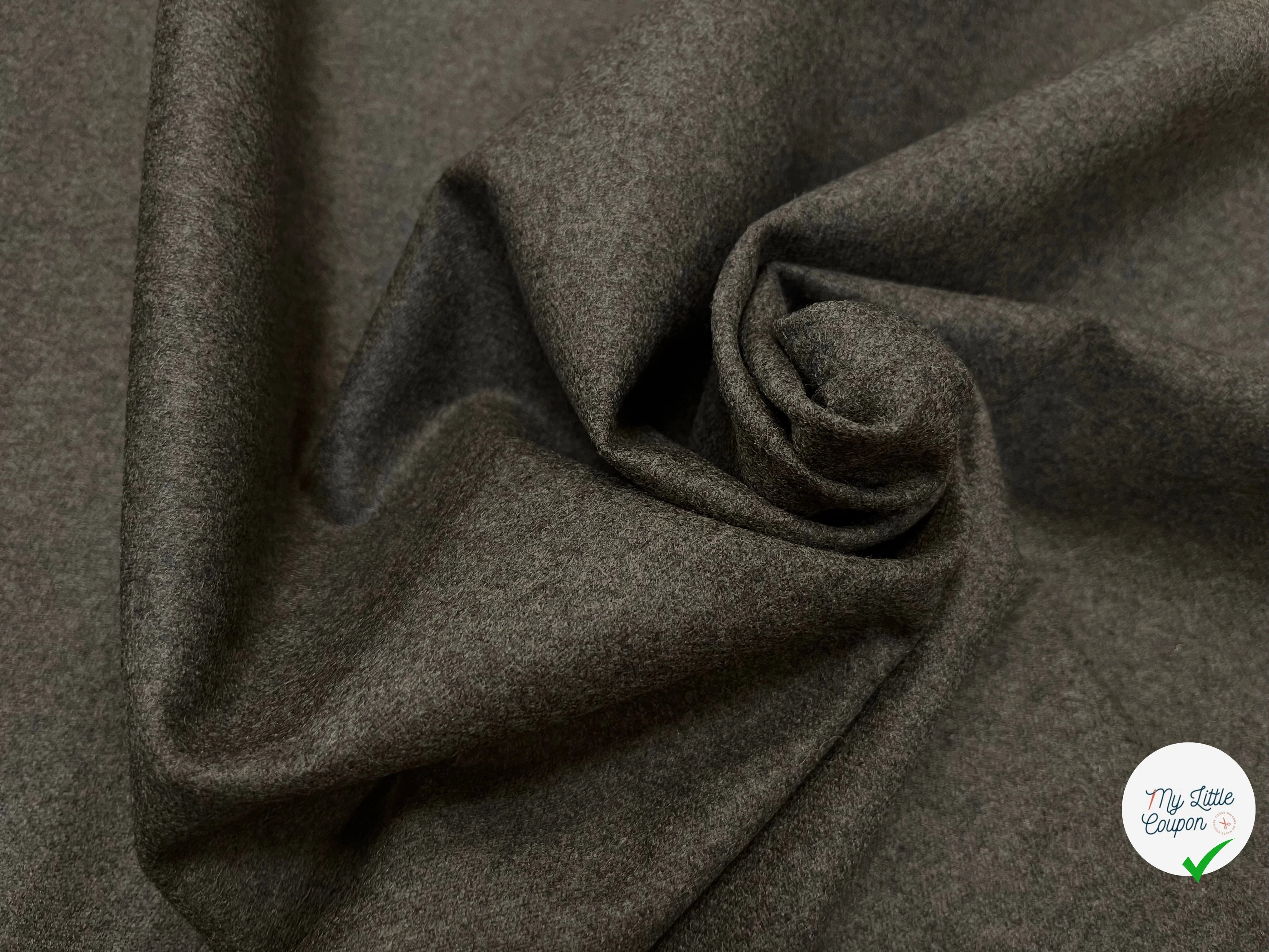 FLANELLE DE LAINE KAKI UN PEU STRETCH155CM - My Little Coupon