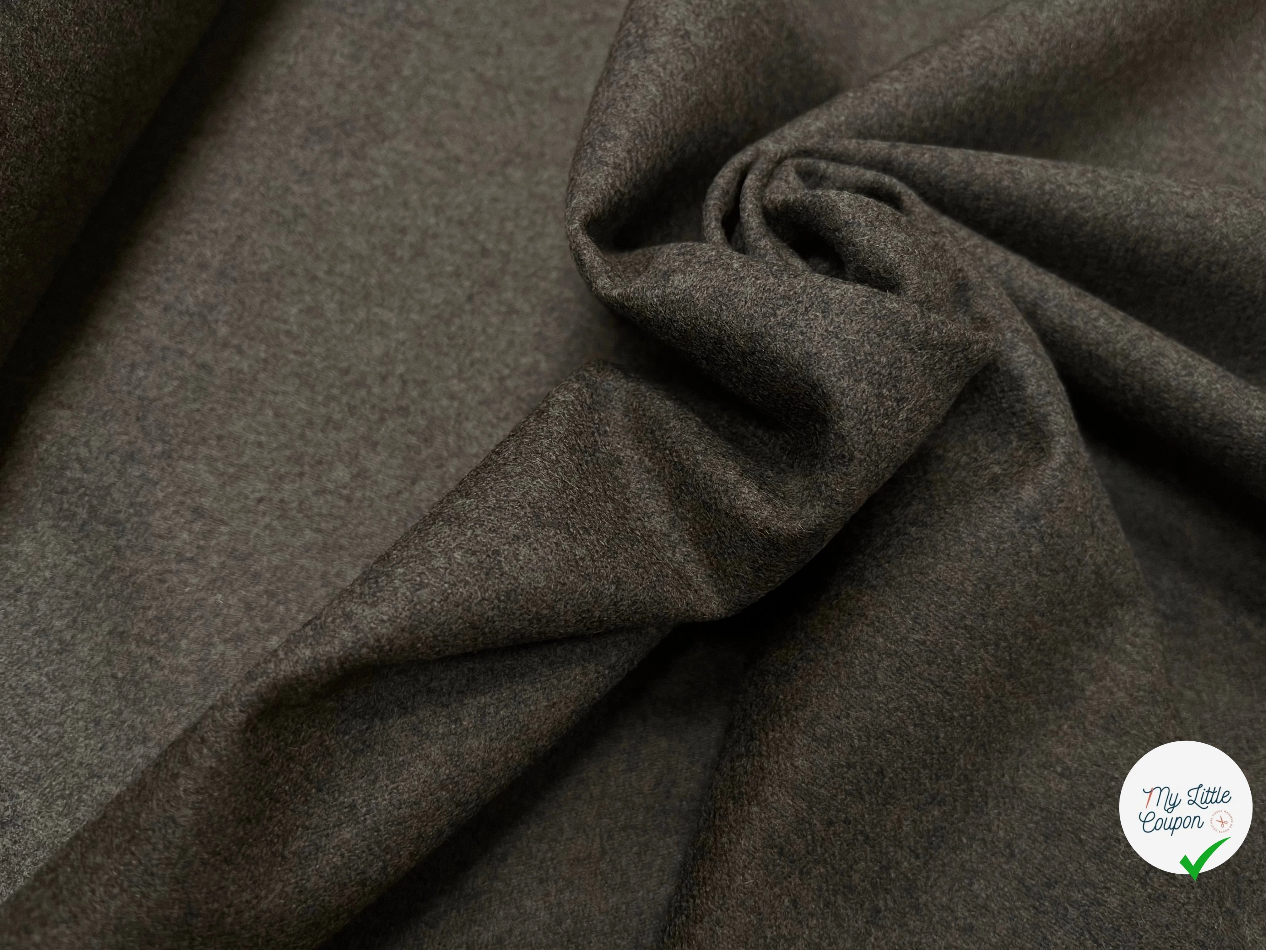 FLANELLE DE LAINE KAKI UN PEU STRETCH155CM - My Little Coupon