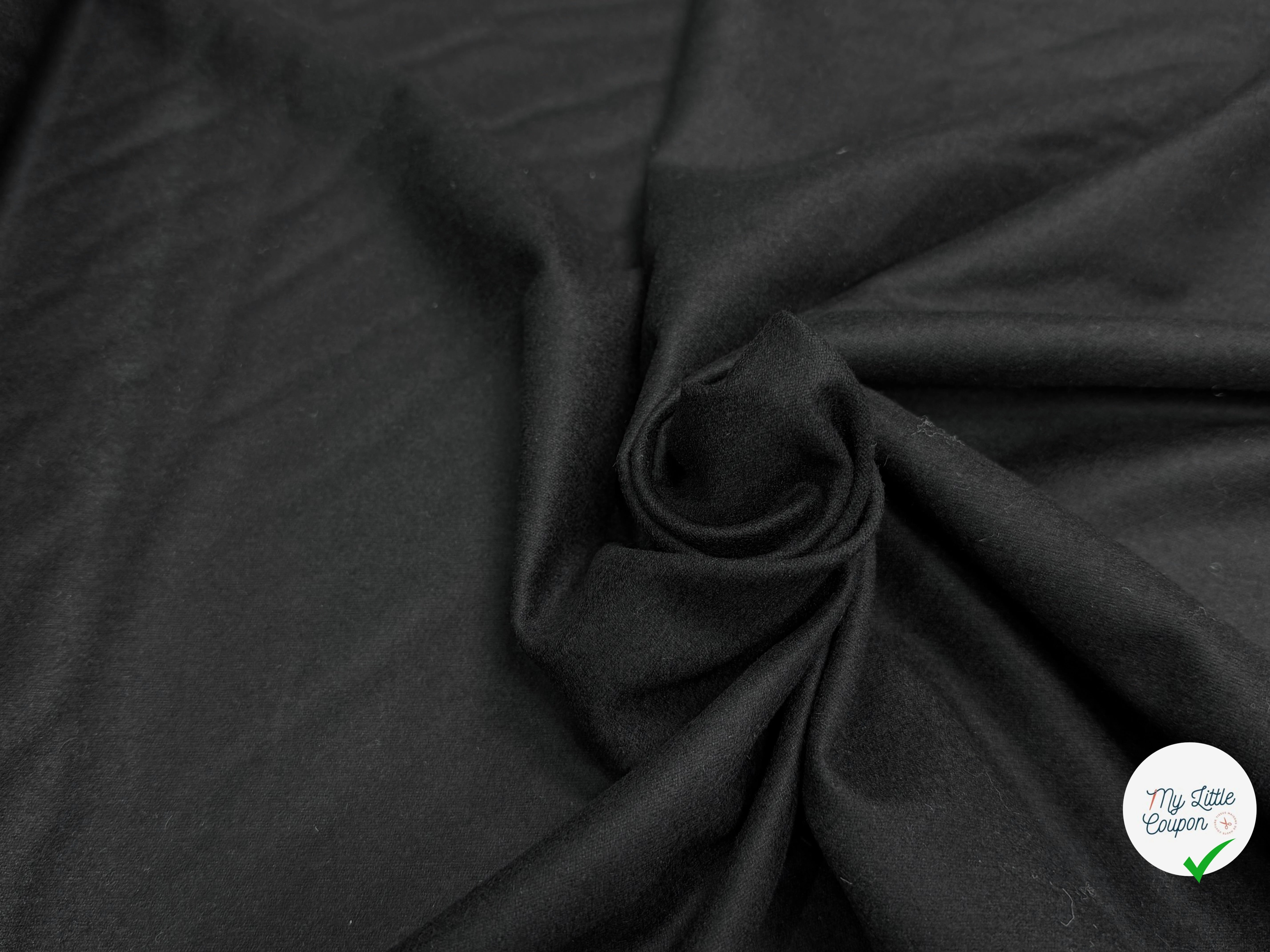 FLANELLE DE LAINE NOIR PROFONDE ULTRA CHIC - My Little Coupon