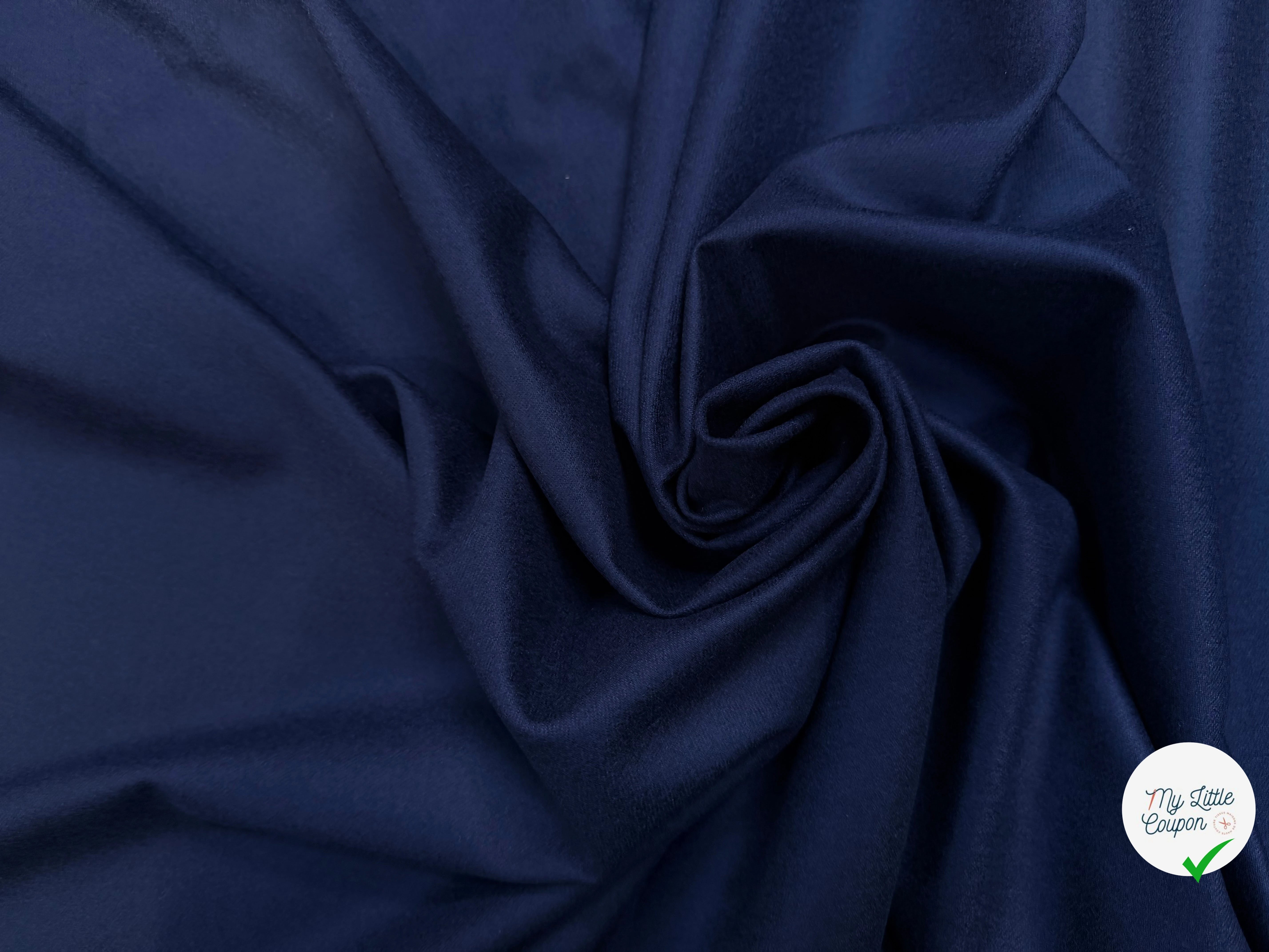 FLANELLE DE LAINE SERGÉE MARINE ULTRA CHIC - My Little Coupon