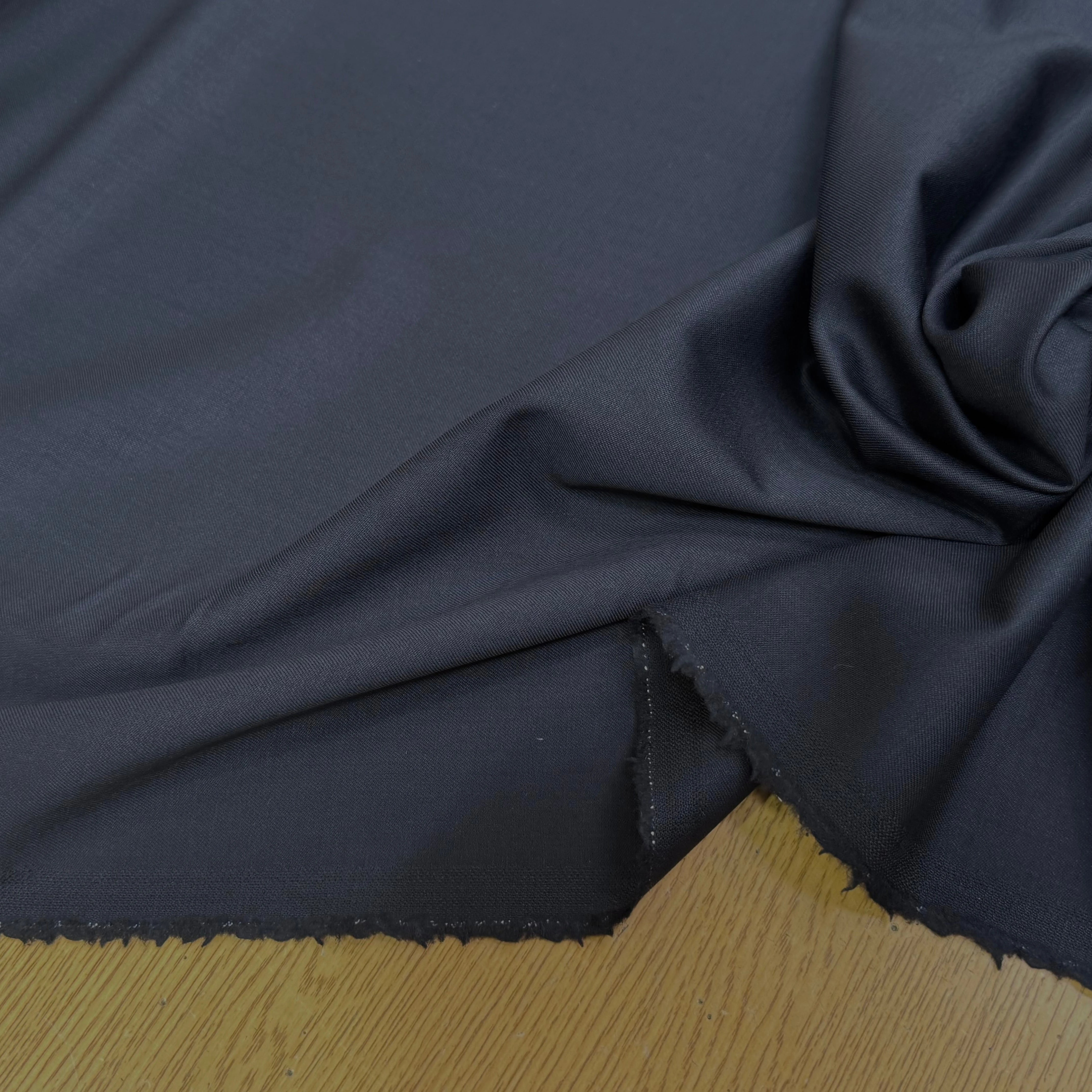 FLANELLE DE LAINE STRETCH BLEU MARINE TRÈS BEAU TOUCHER - My Little Coupon