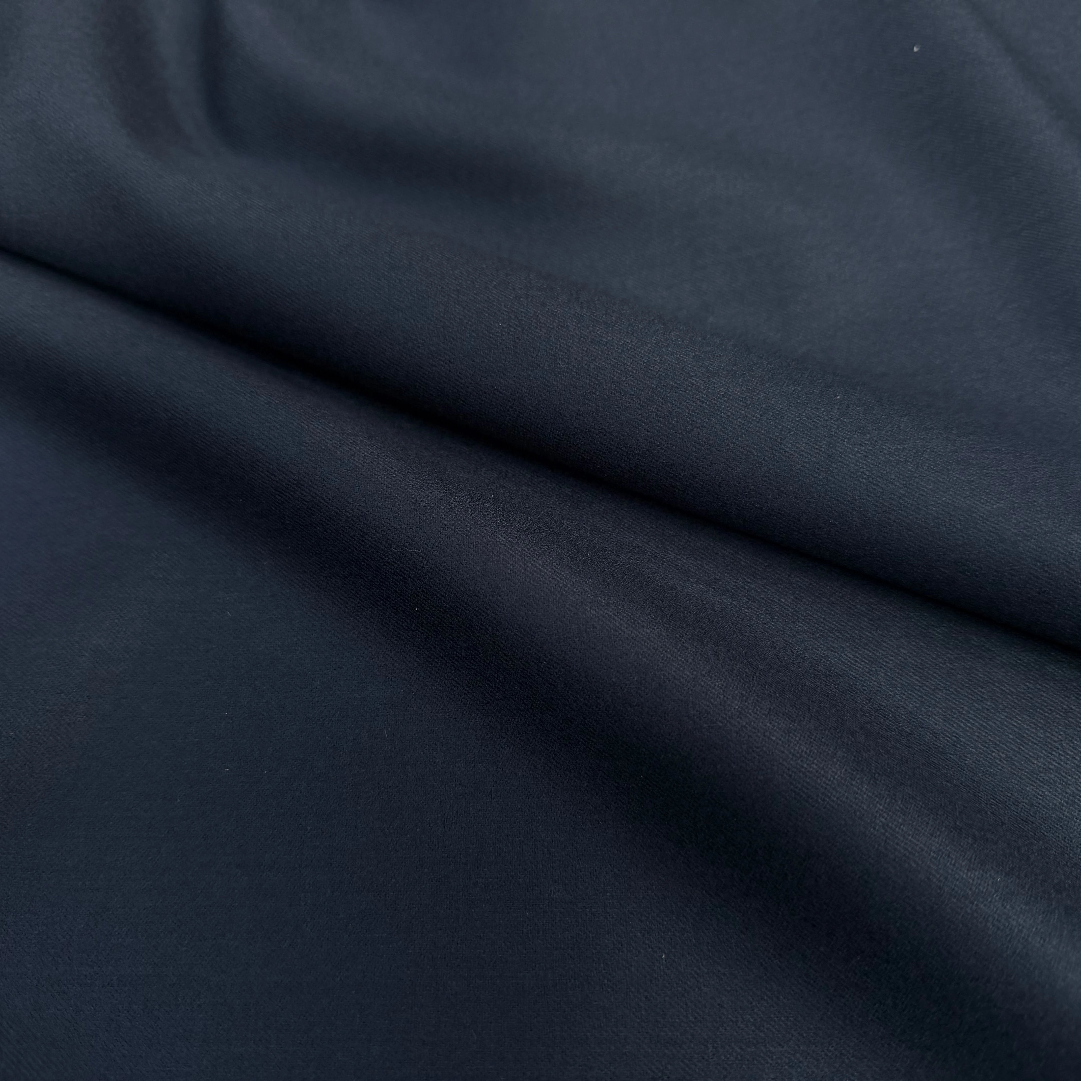 FLANELLE LAINE VIERGE SERGÉE BLEU ARDOISE 4%EA - My Little Coupon